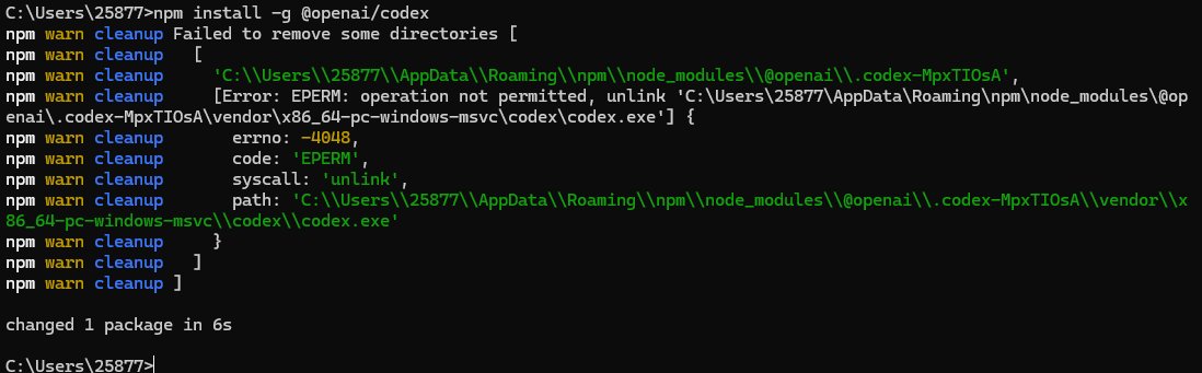 安装 Codex CLI 步骤1