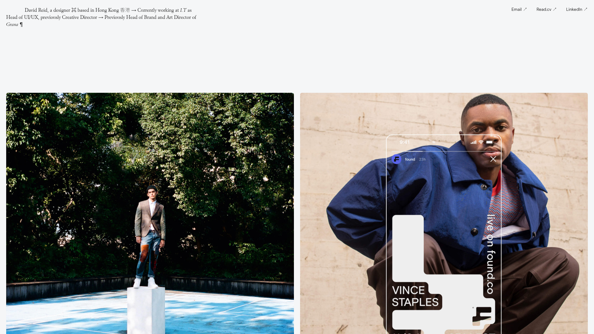 Davis Reid Minimalist Portfolio Grid