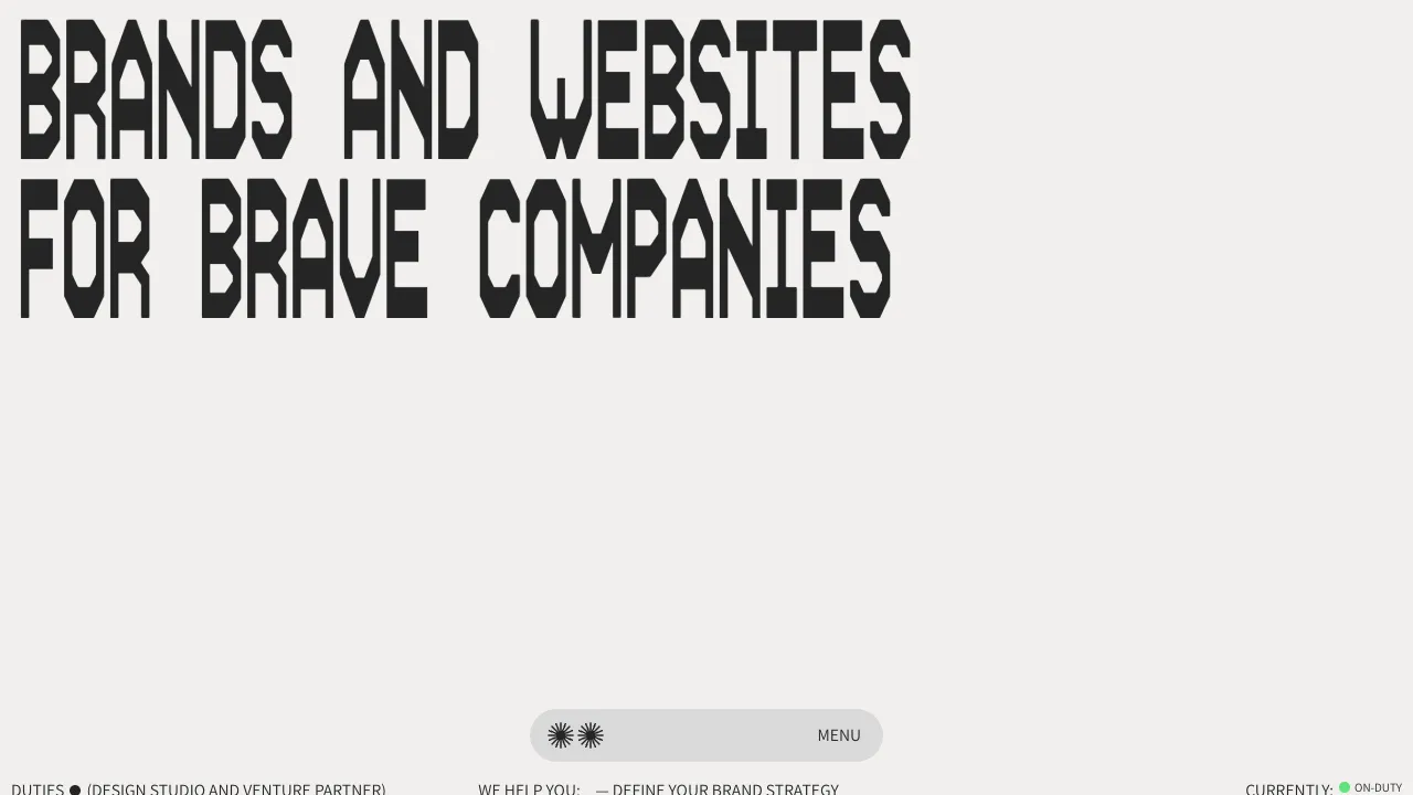 Duties Studio Brutalist Design Portfolio