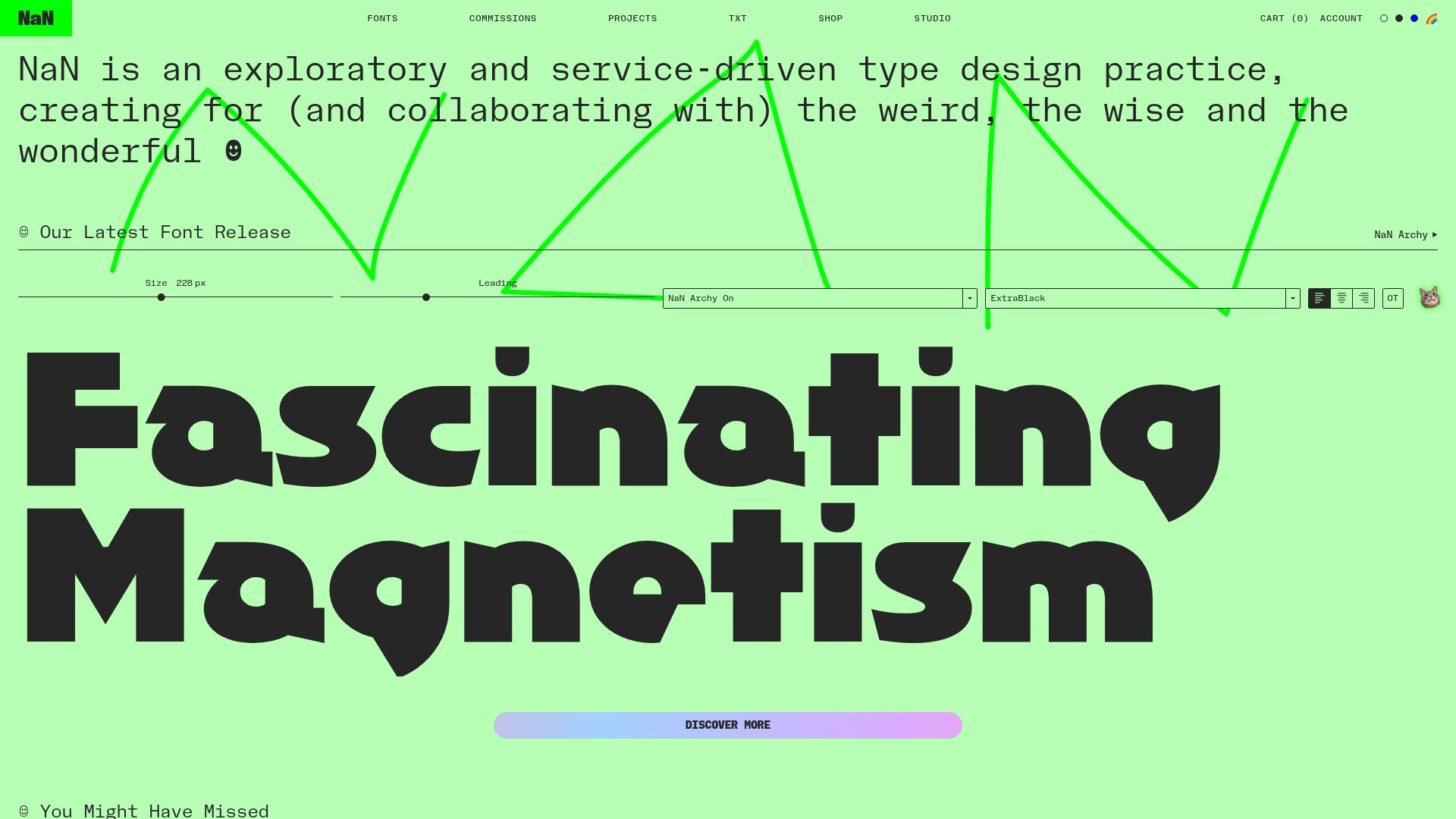 NaN Type Foundry Typography Showcase
