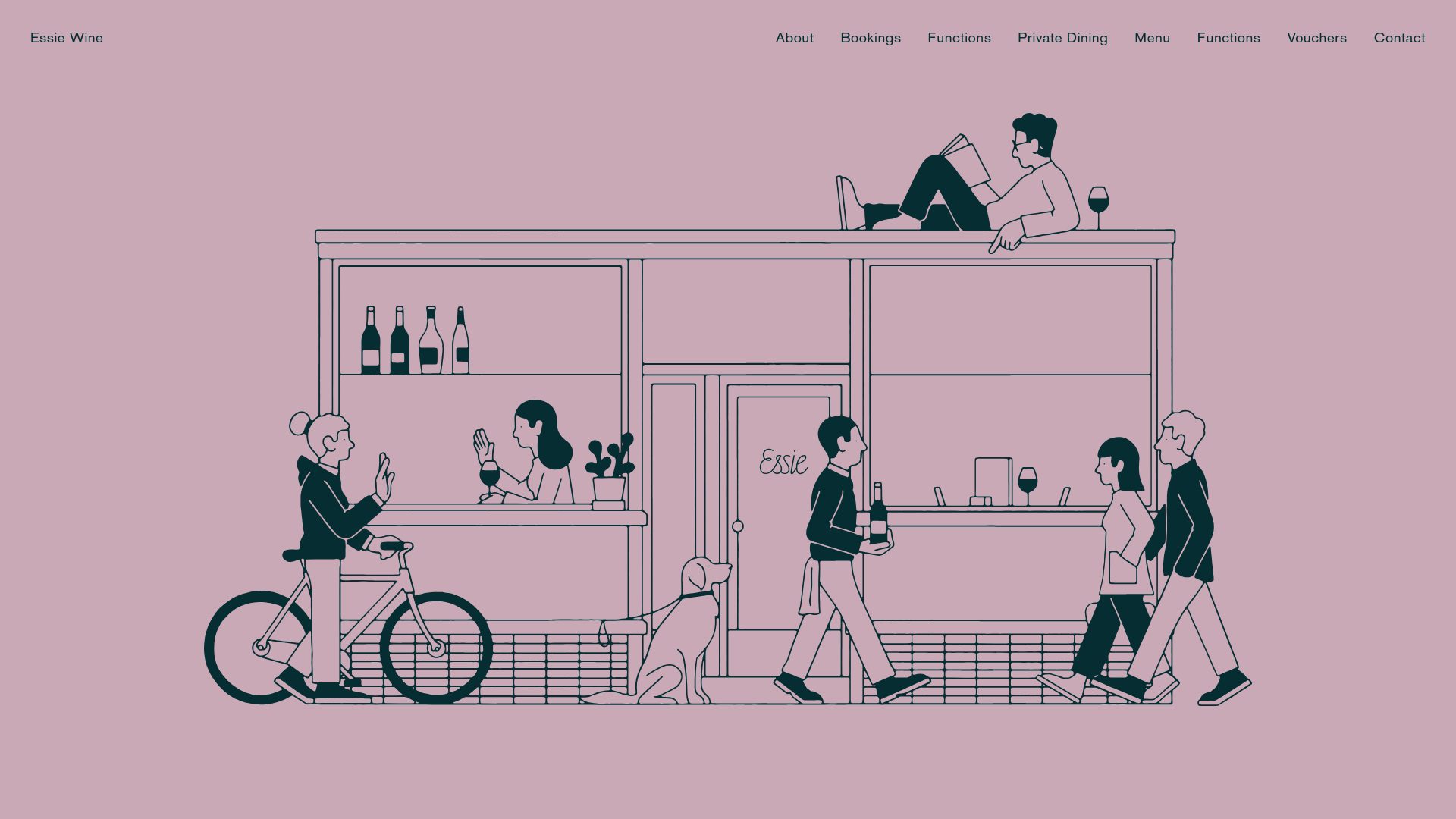 Essie Wine Illustration-Led Landing Page
