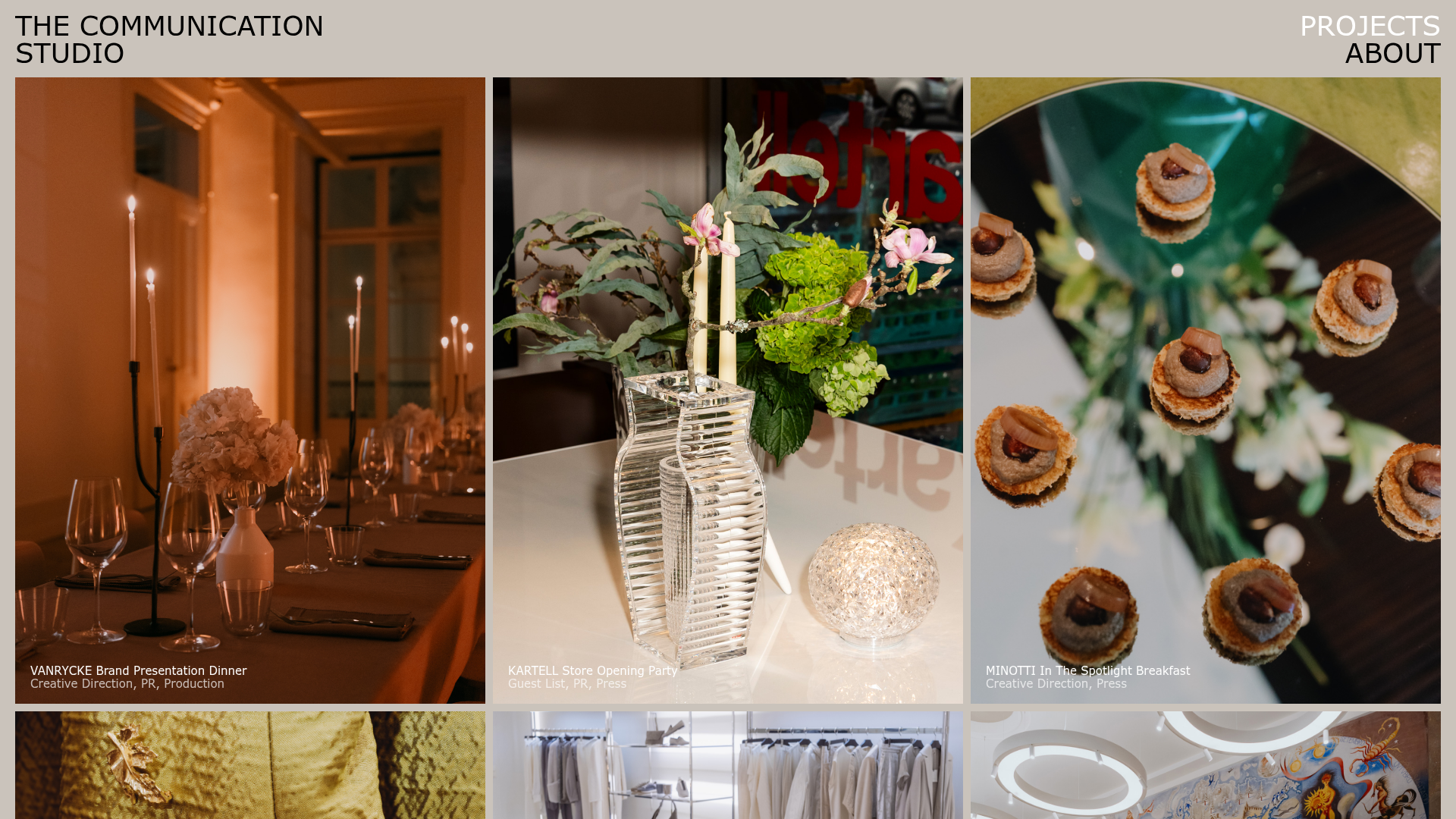 The Communication Studio Portfolio Grid