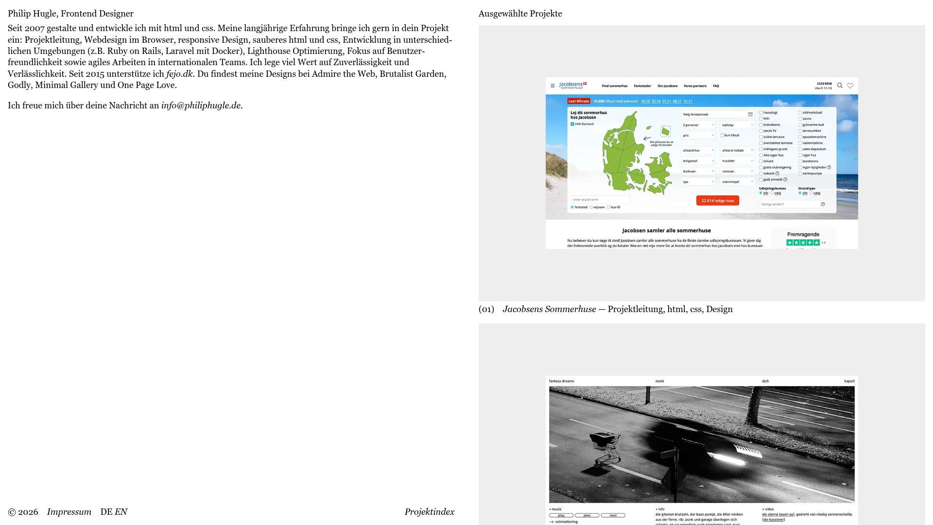 Philip Hugle Frontend Designer Portfolio