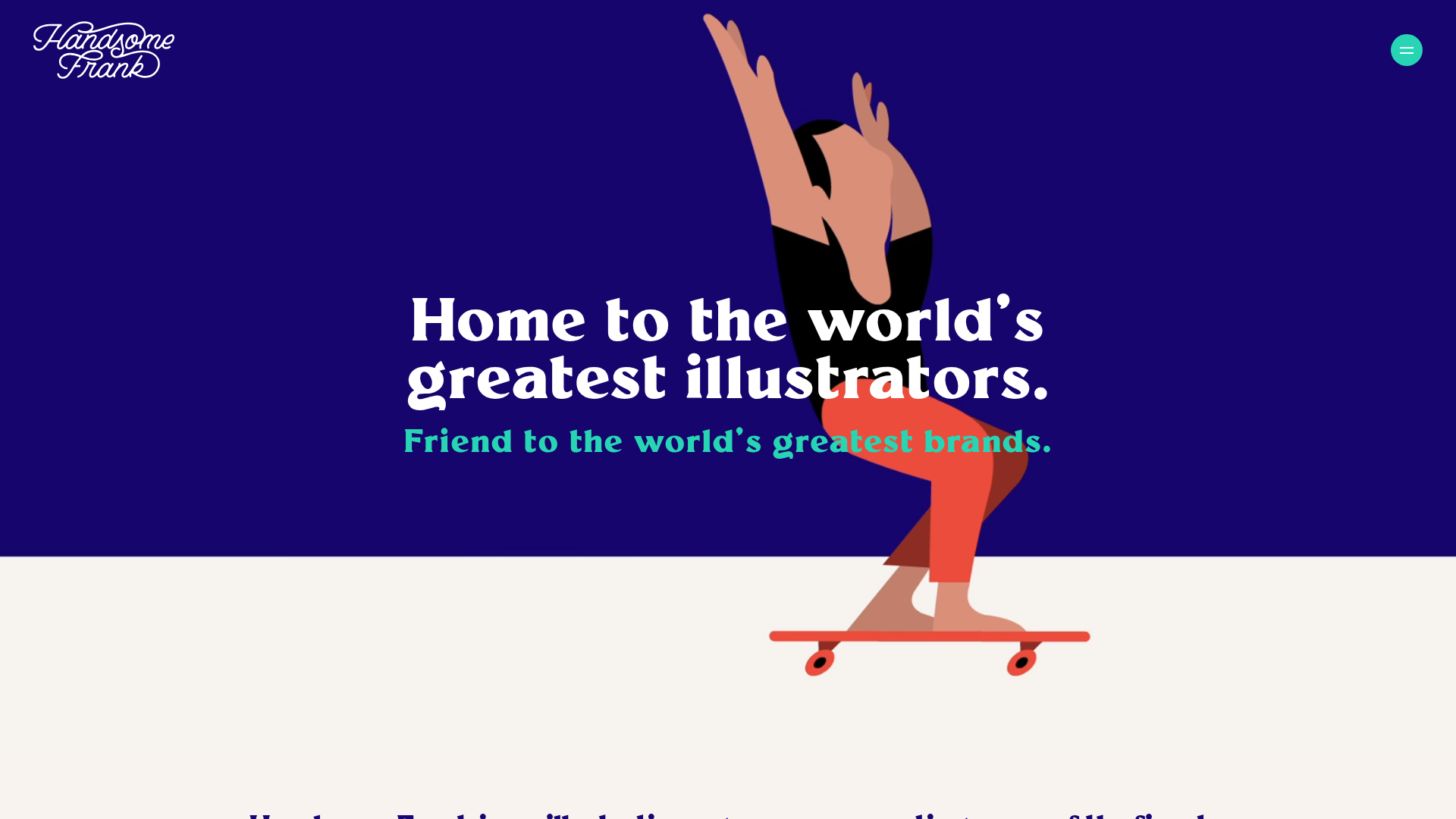 Handsome Frank Agency Landing Page