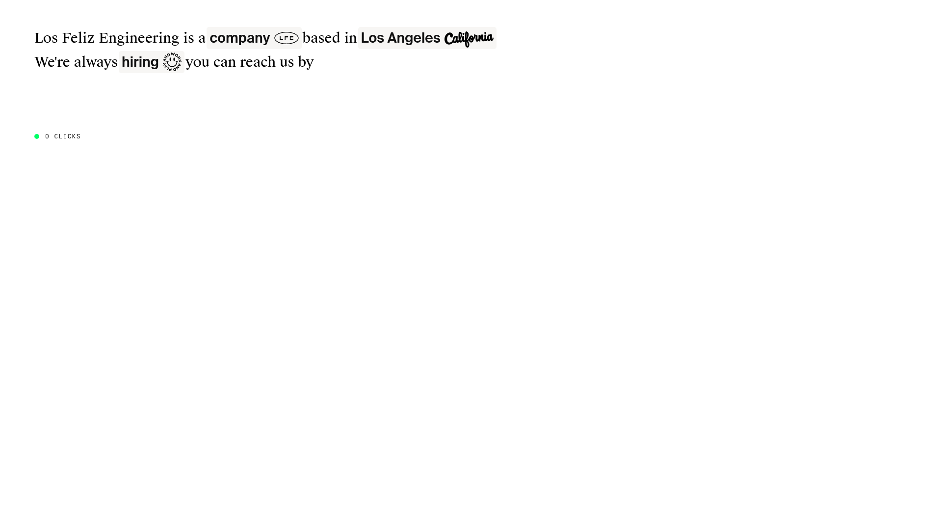 Los Feliz Engineering Interactive Narrative