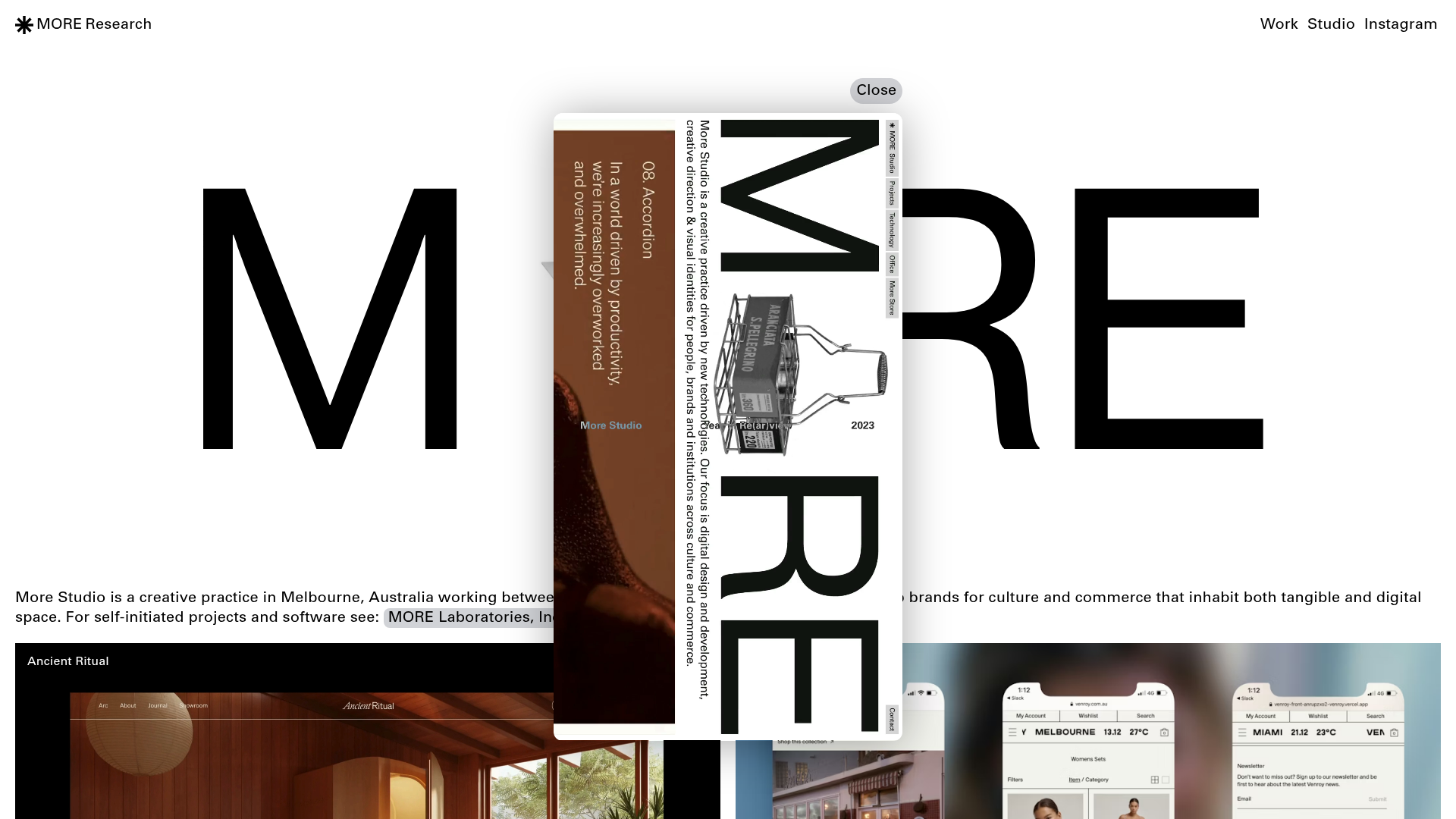 More Studio Creative Agency Portfolio