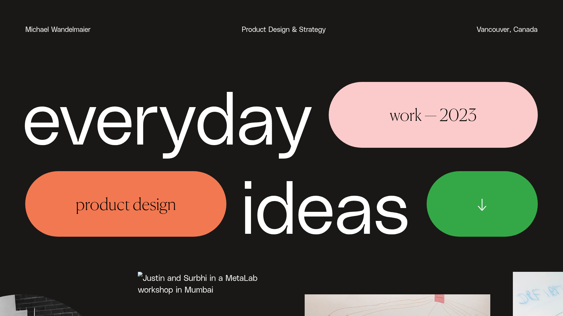 Modern Portfolio with Pill-Based Typography