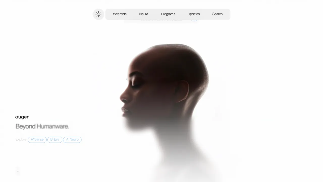 Augen Pro Minimal Tech Landing Page