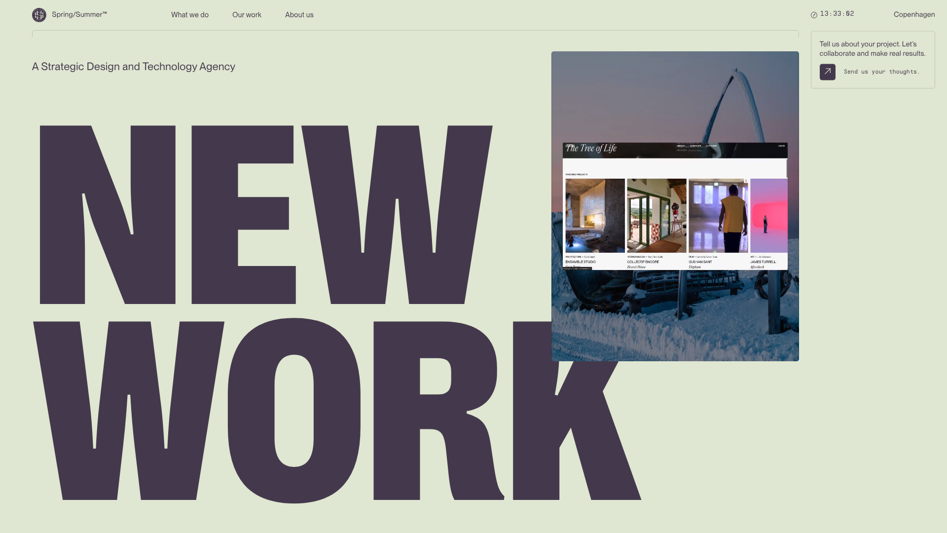 Spring/Summer Design Agency Landing Page