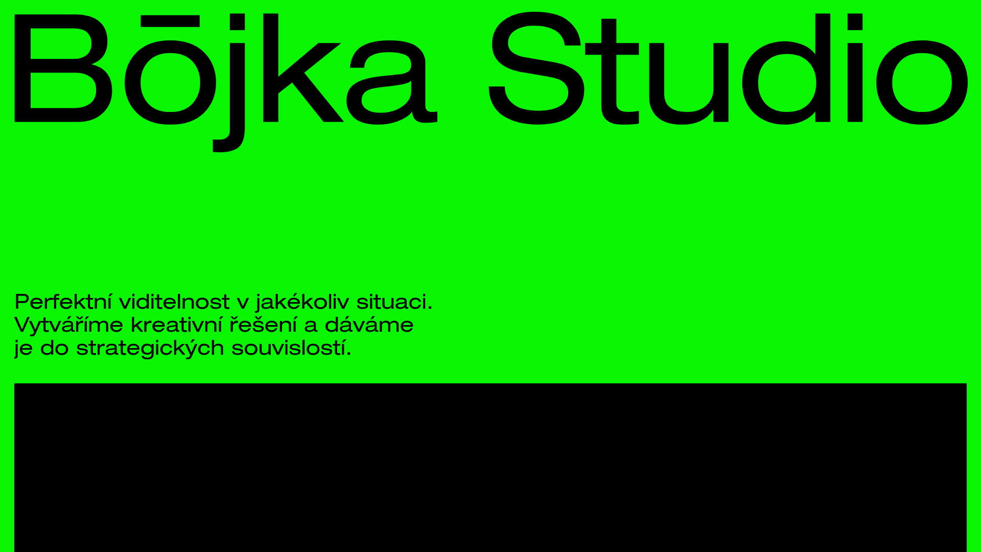 Bōjka Studio Minimalist Portfolio Landing