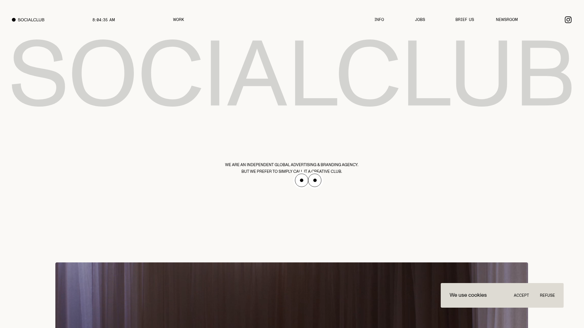 SocialClub Creative Agency Portfolio Landing
