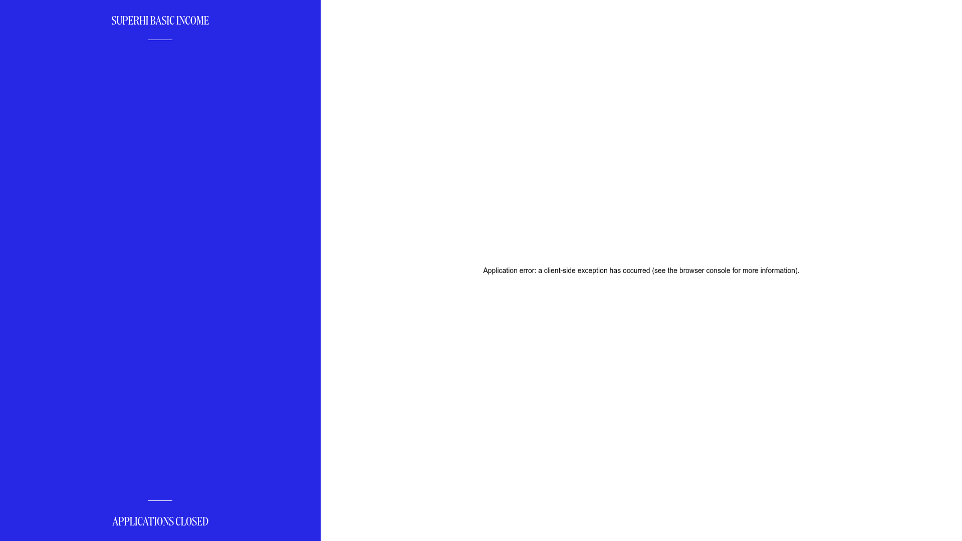 SuperHi Basic Income Countdown Microsite