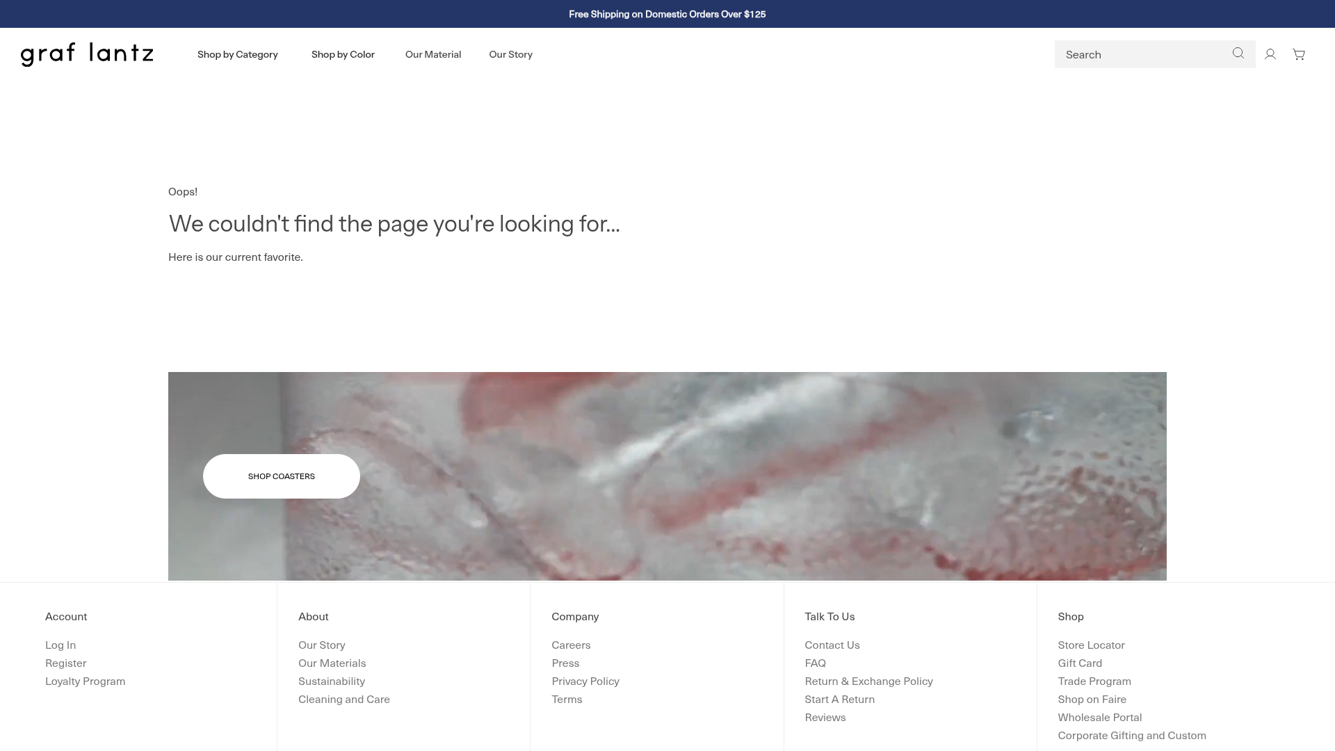 Graf Lantz Minimalist E-commerce 404