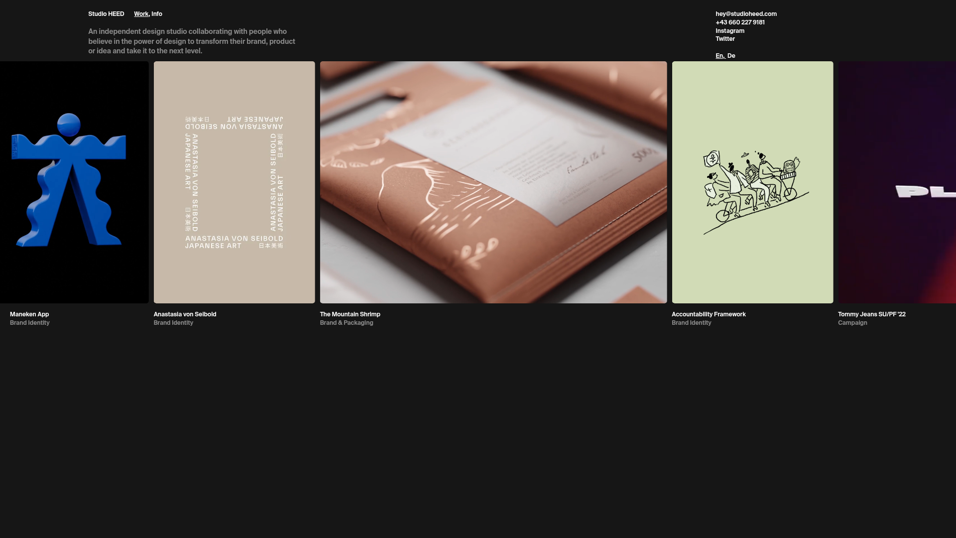 Studio HEED Horizontal Portfolio Carousel