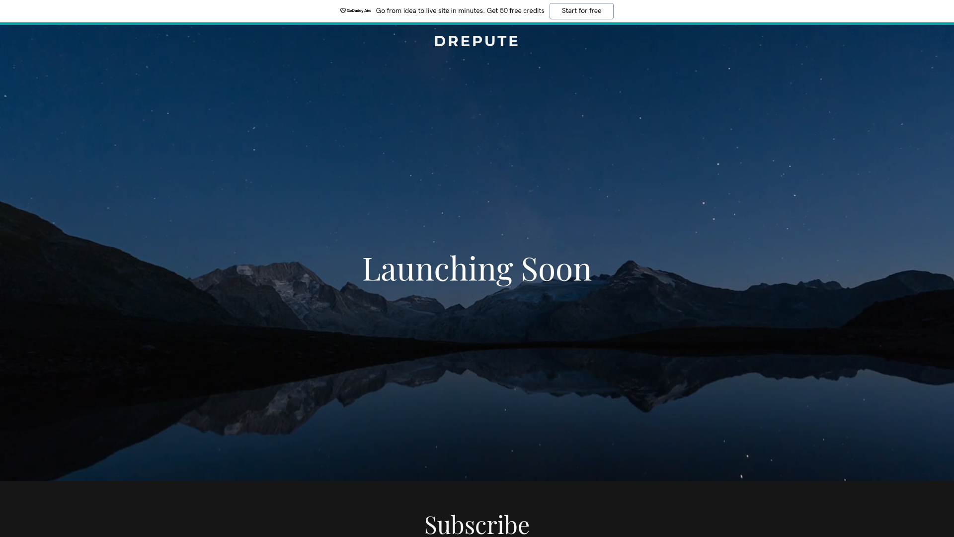 Drepute Coming Soon Landing Page