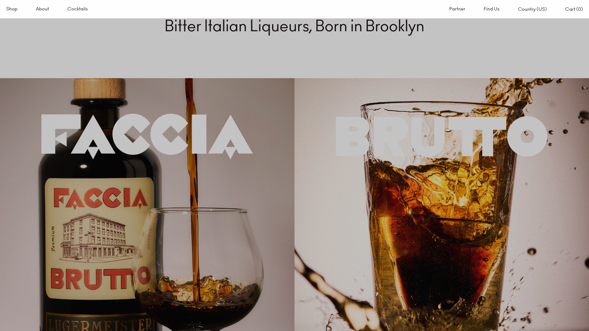 Faccia Brutto Spirits E-commerce Showcase