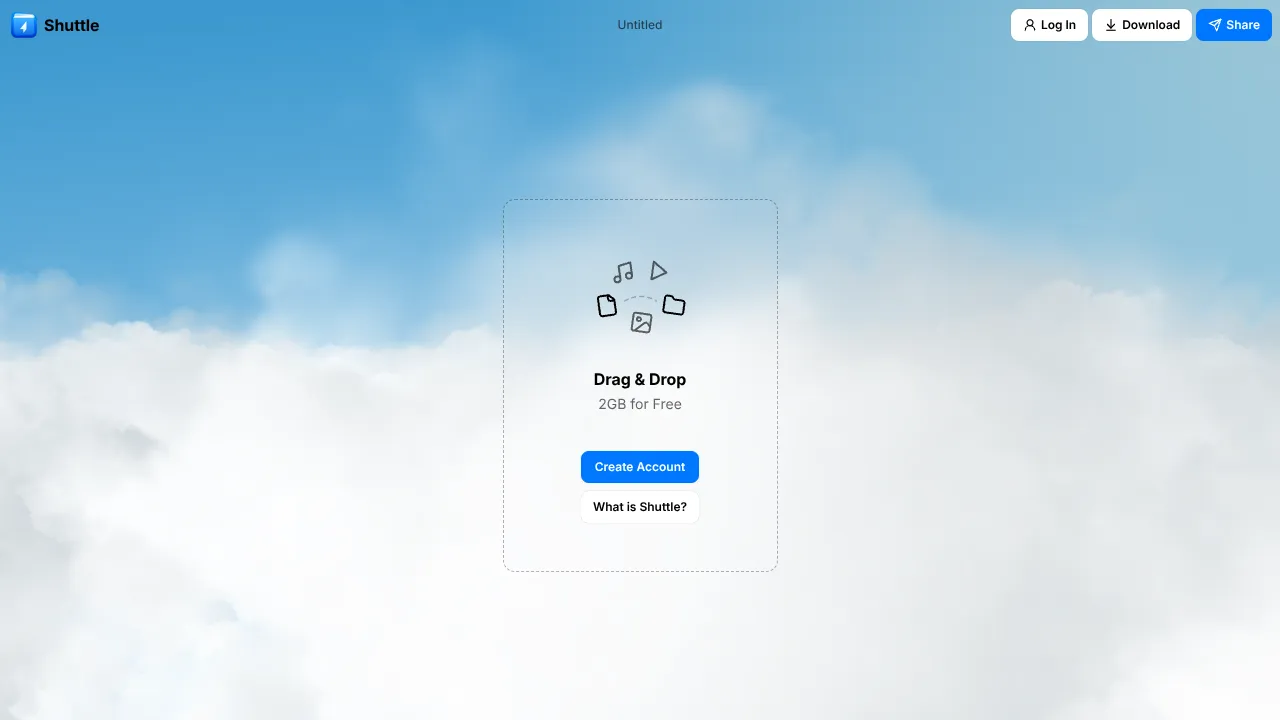 Shuttle Cloud File Transfer Landing