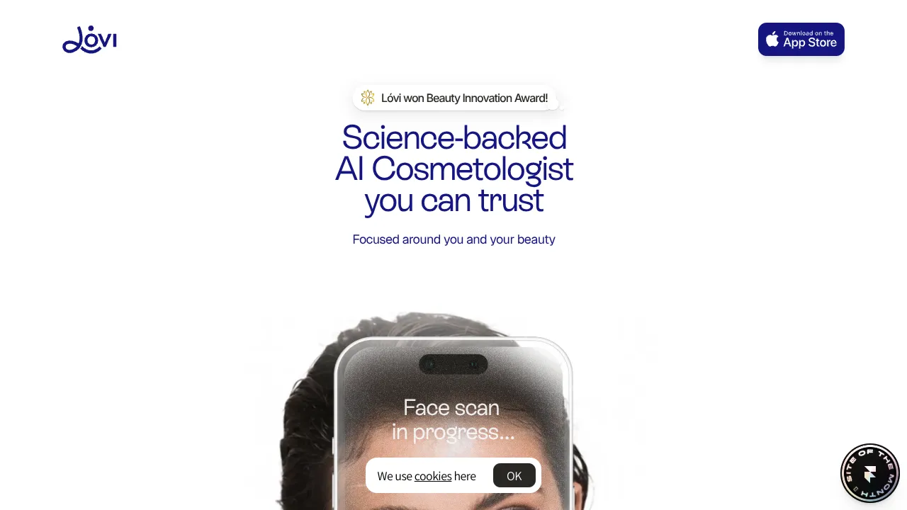 Lóvi AI Skin Care Landing Page