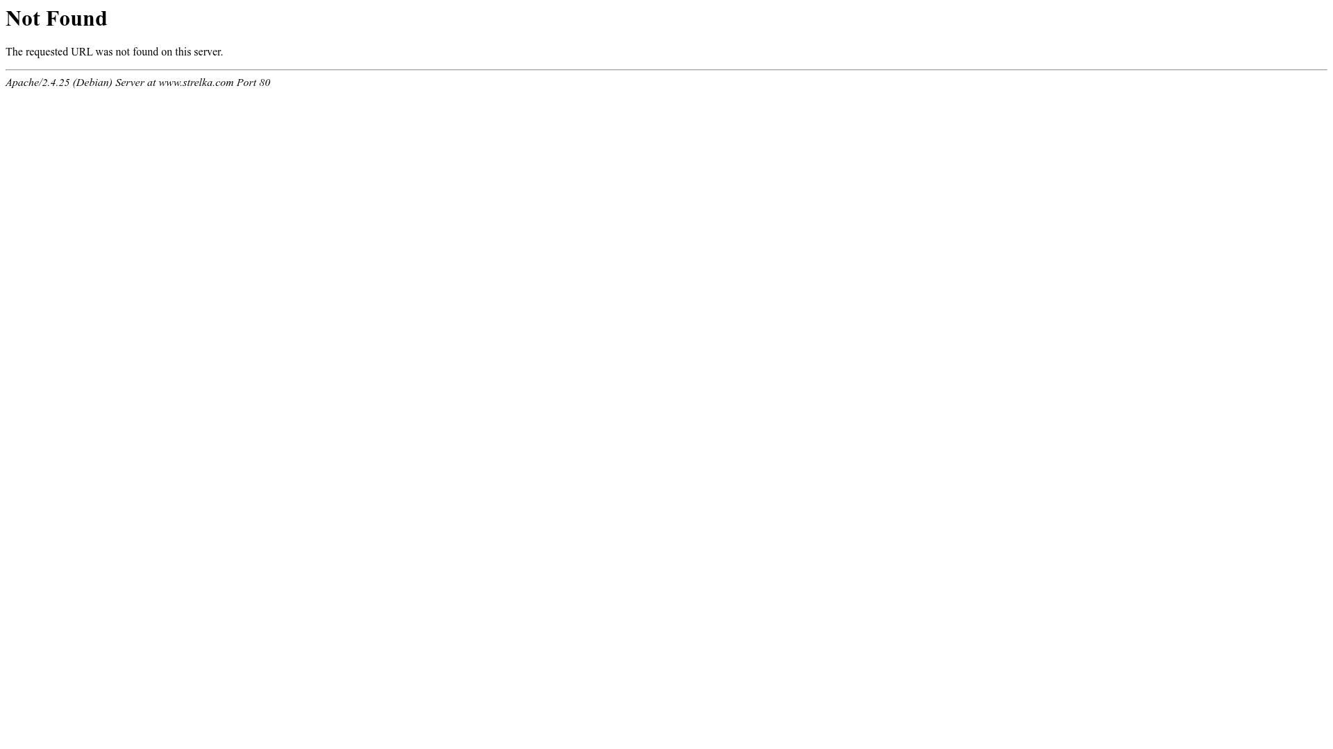 Standard Apache 404 Error Page
