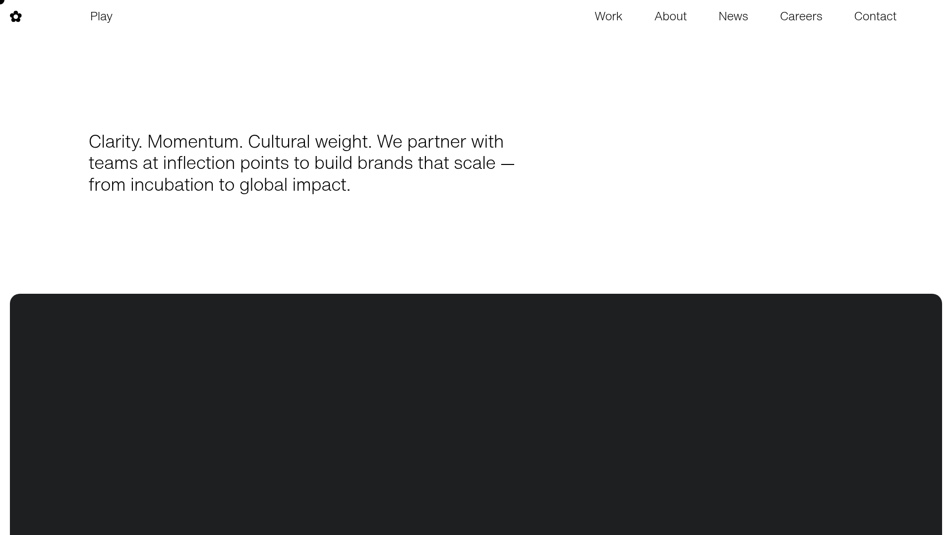 Play Studio Minimalist Portfolio Landing