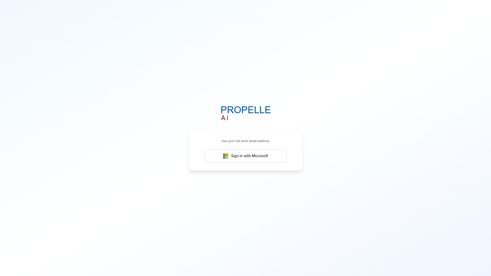 Propelle AI Minimal Auth Page