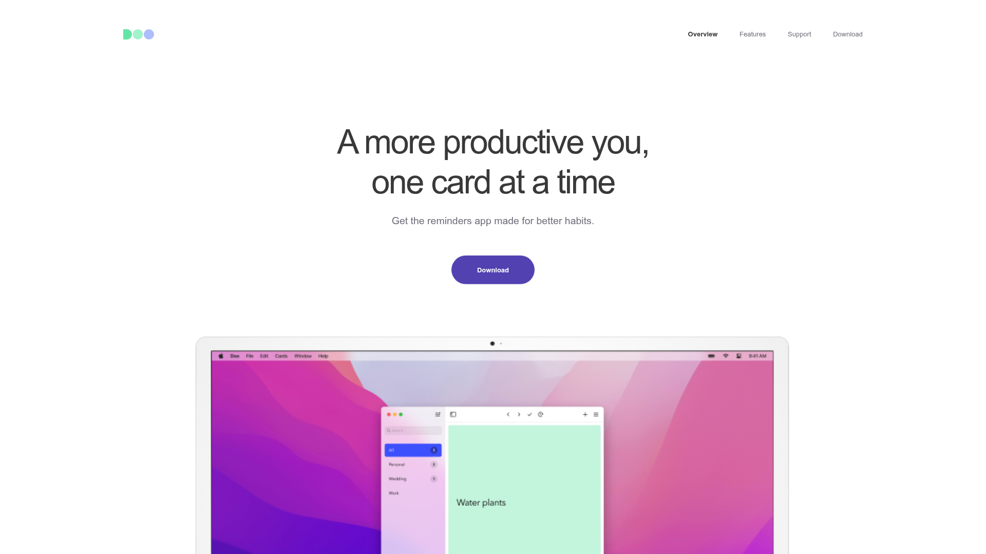Doo App Minimalist Product Landing Page