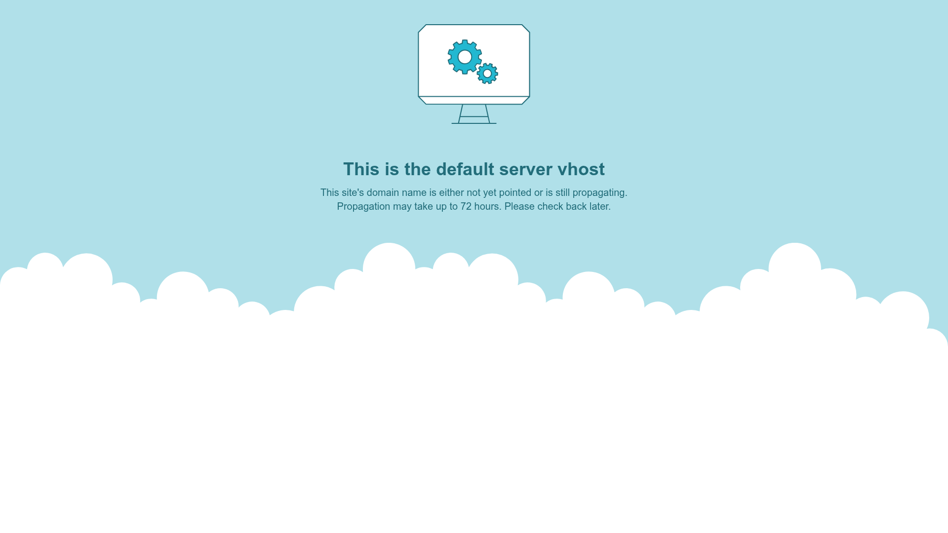 Default Server Vhost Landing Page
