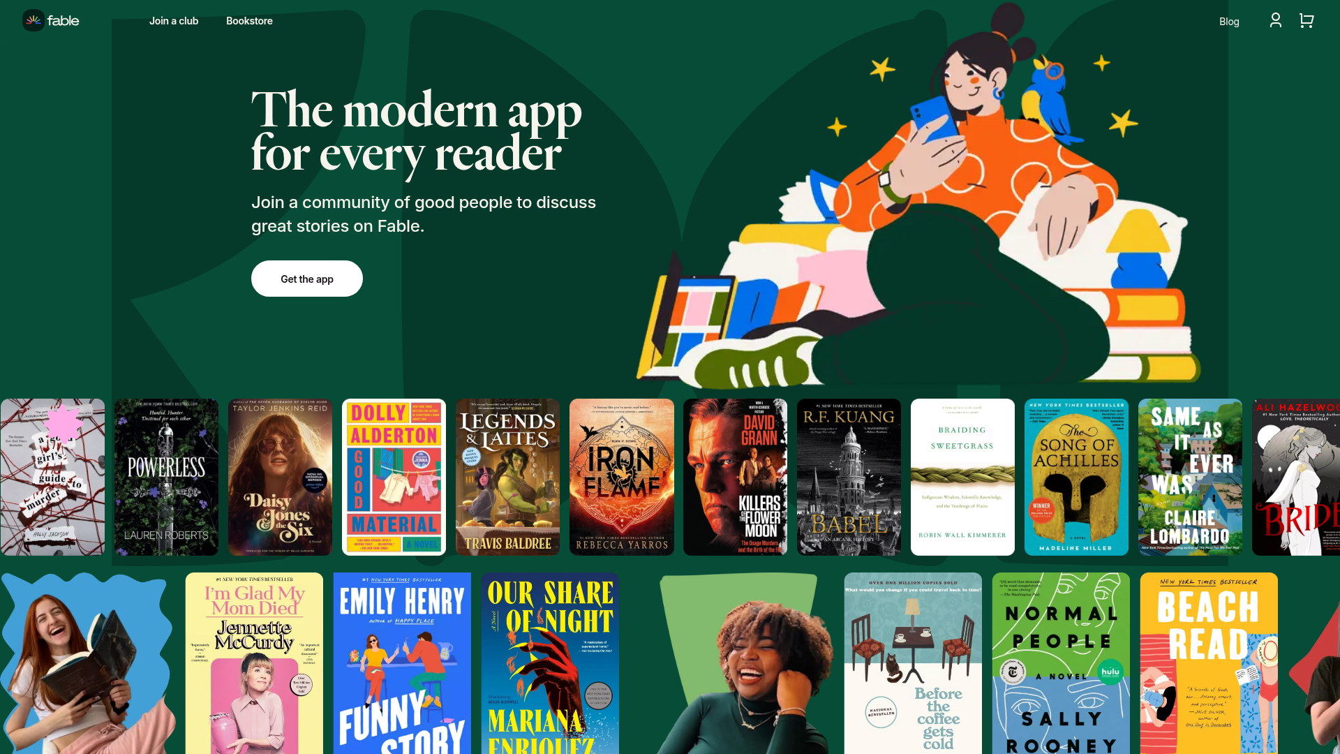 Fable Social Reading Landing Page