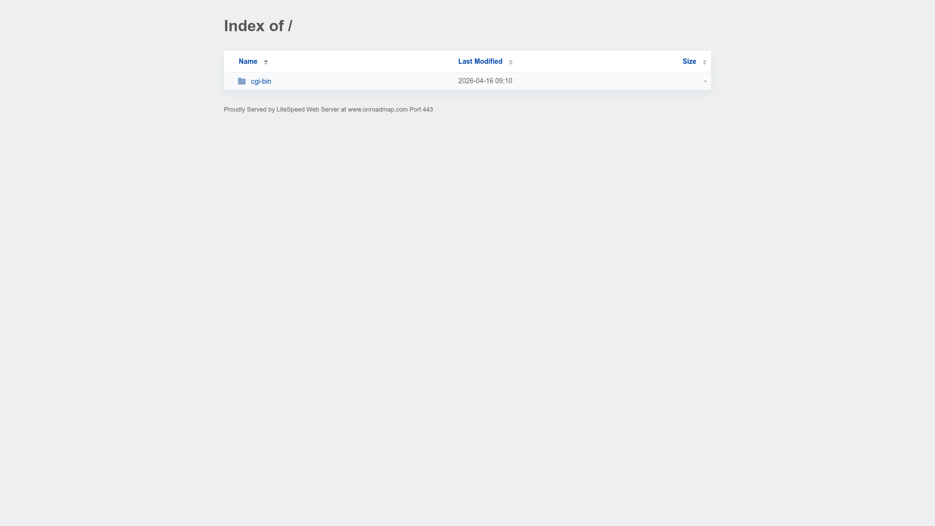 Onroadmap Directory Index Page
