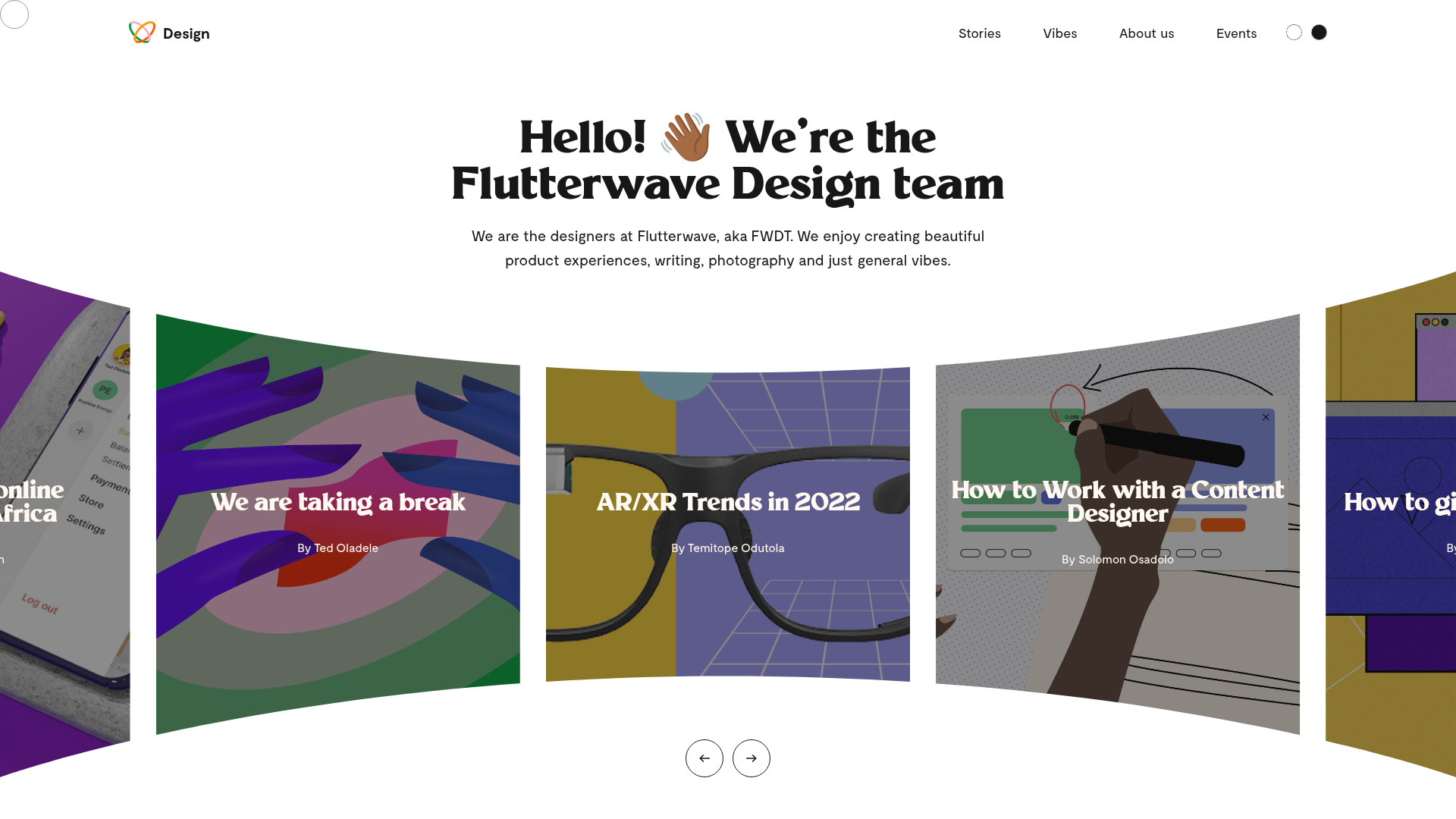 Flutterwave Design Team Portfolio Blog