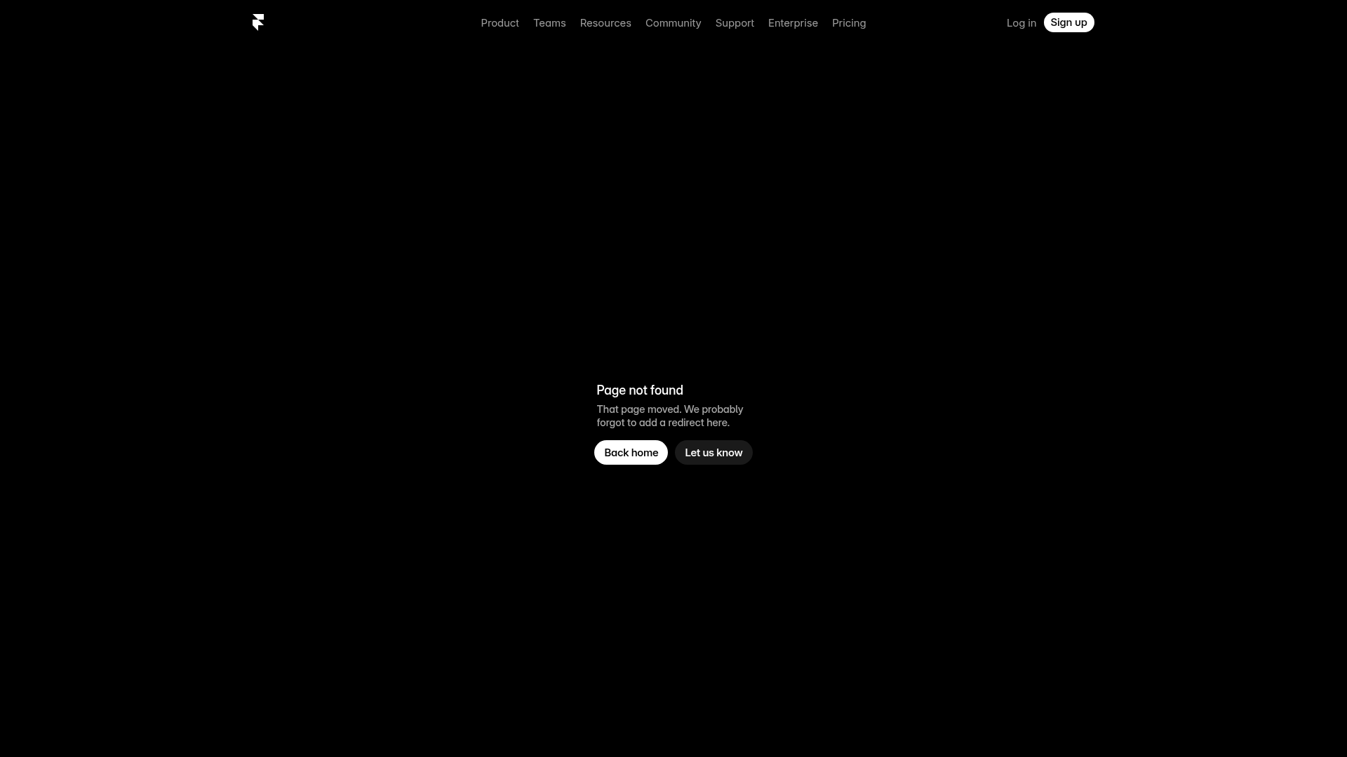 Framer Dark 404 Error Page