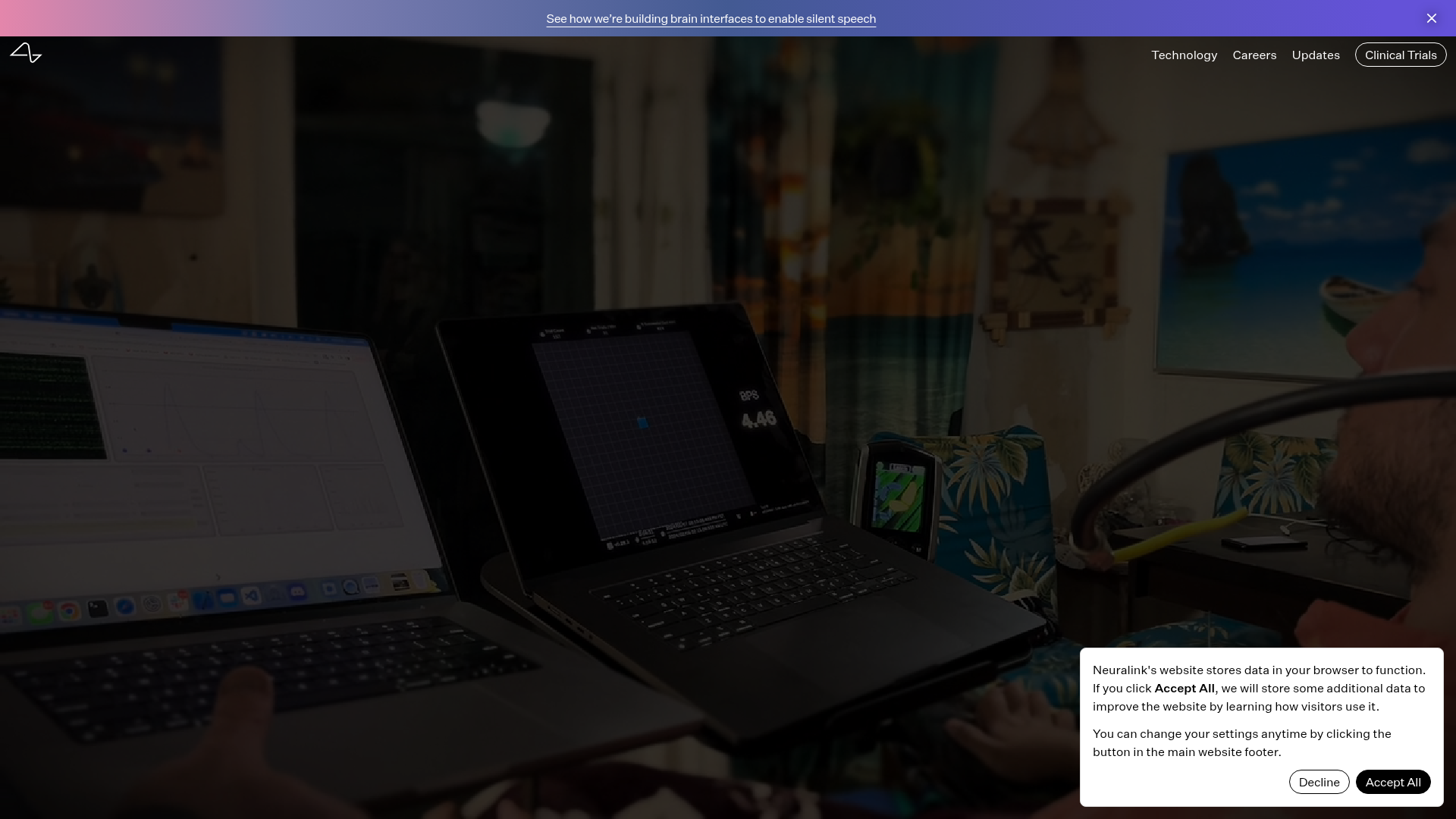 Neuralink Brain Technology Landing Page