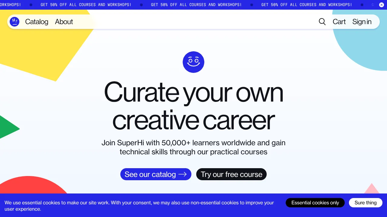 SuperHi Creative Learning Landing Page
