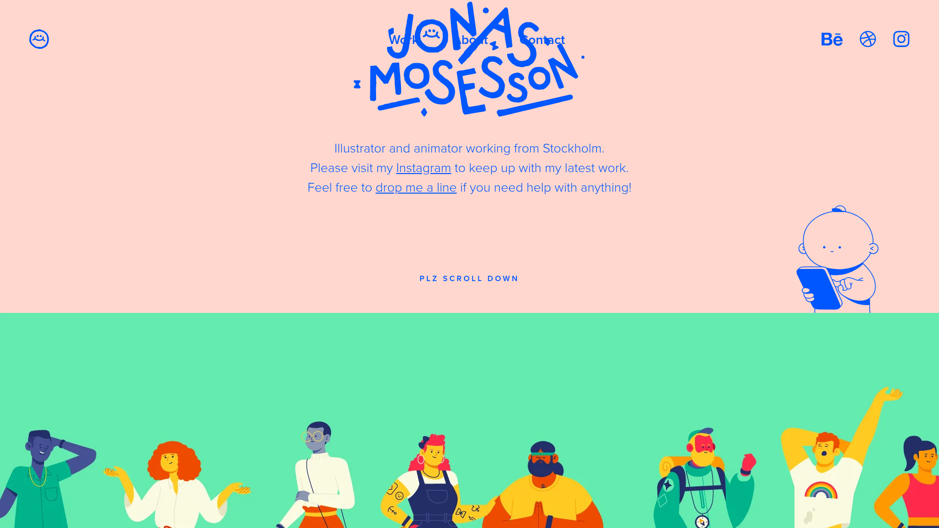 Jonas Mosesson Illustrator Portfolio Layout