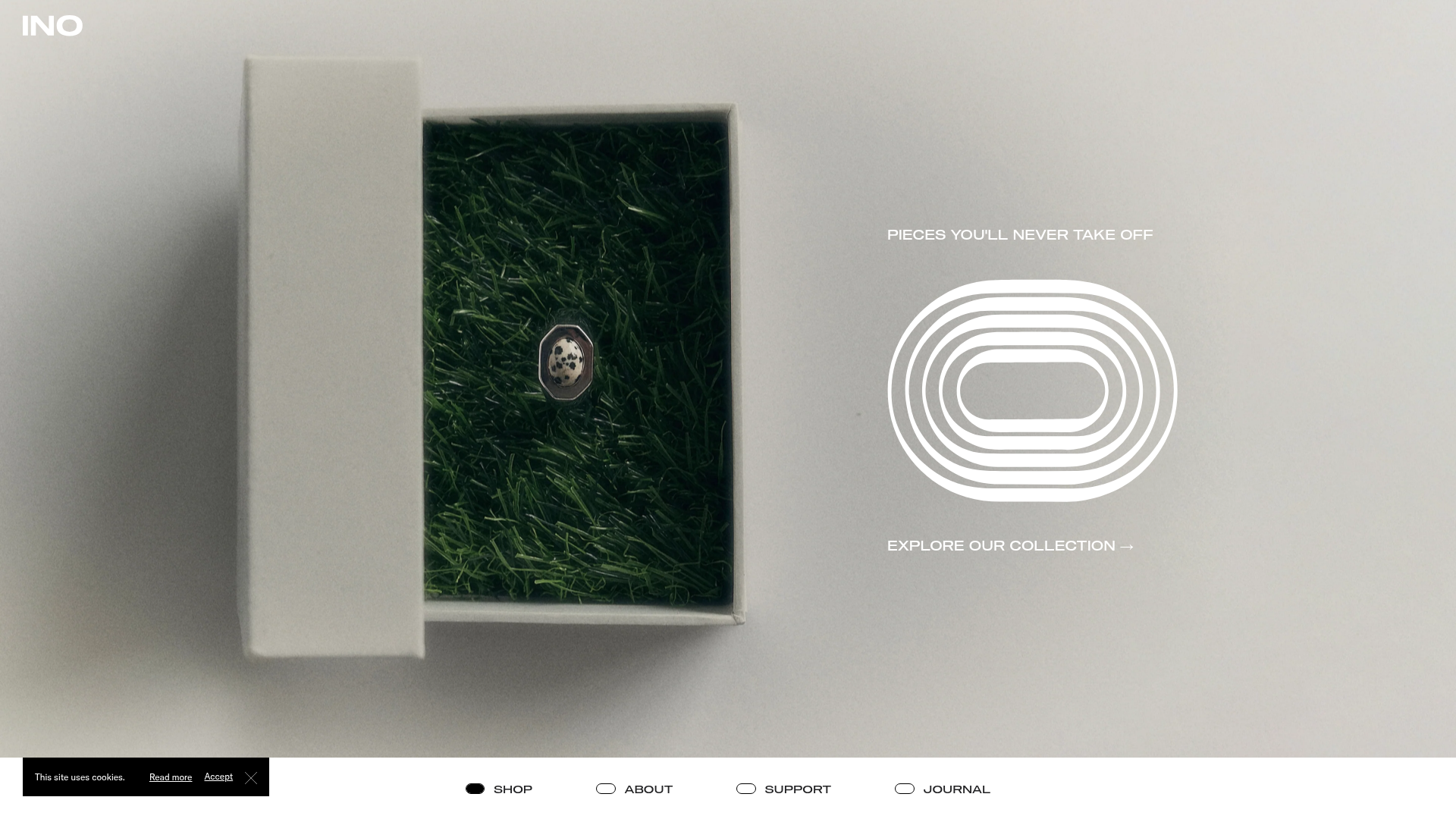 Ino Jewelry Minimalist E-commerce Showcase