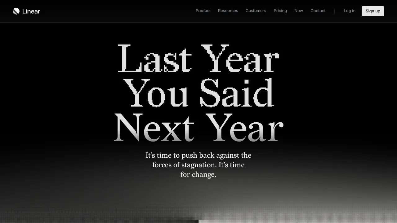 Linear Campaign Landing Page Mockup