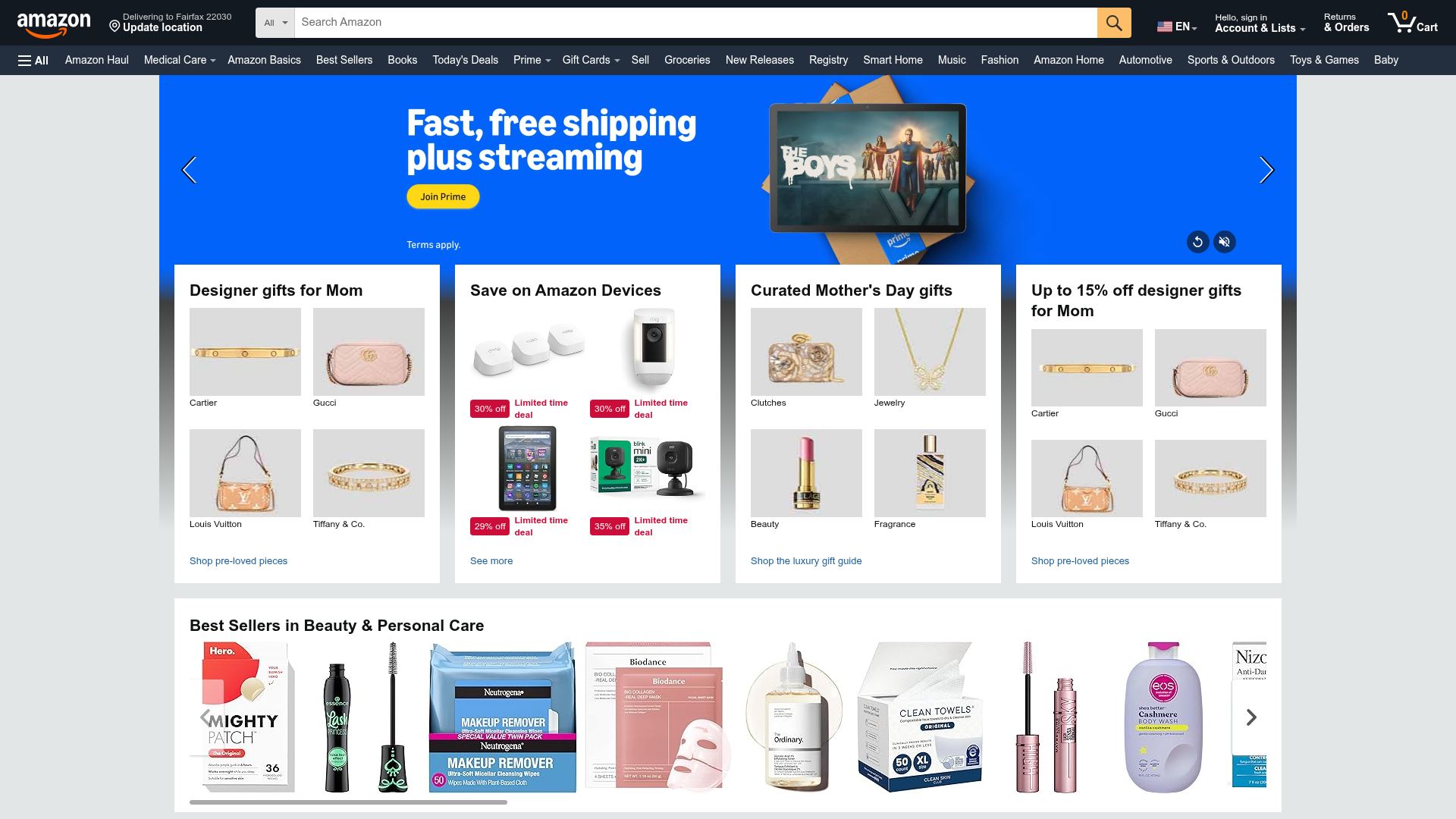 Amazon E-commerce Gateway Page
