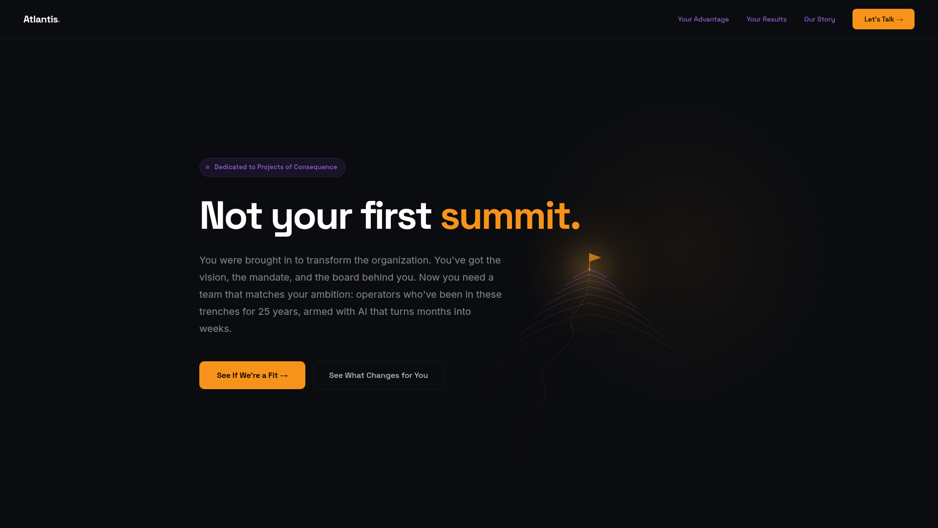 Atlantis Tech Engineering Services Landing Page
