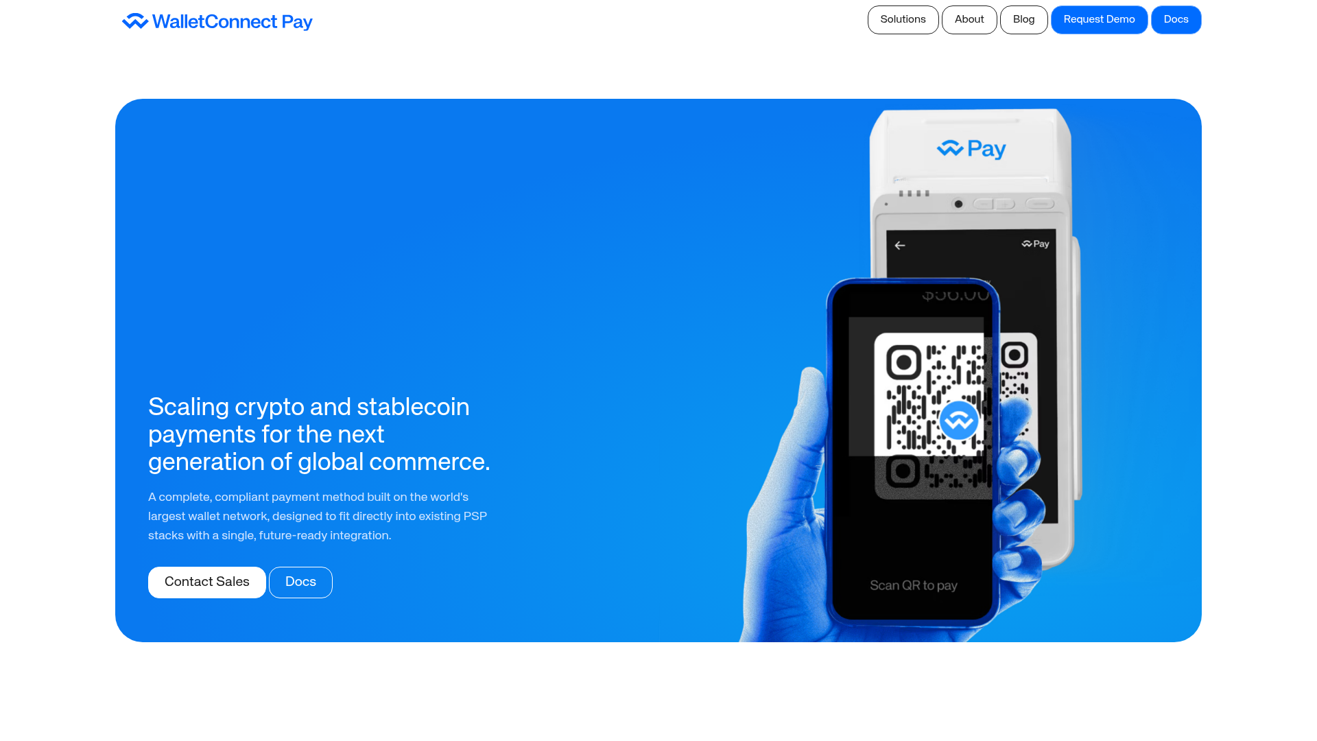 WalletConnect Pay Crypto Hero Page