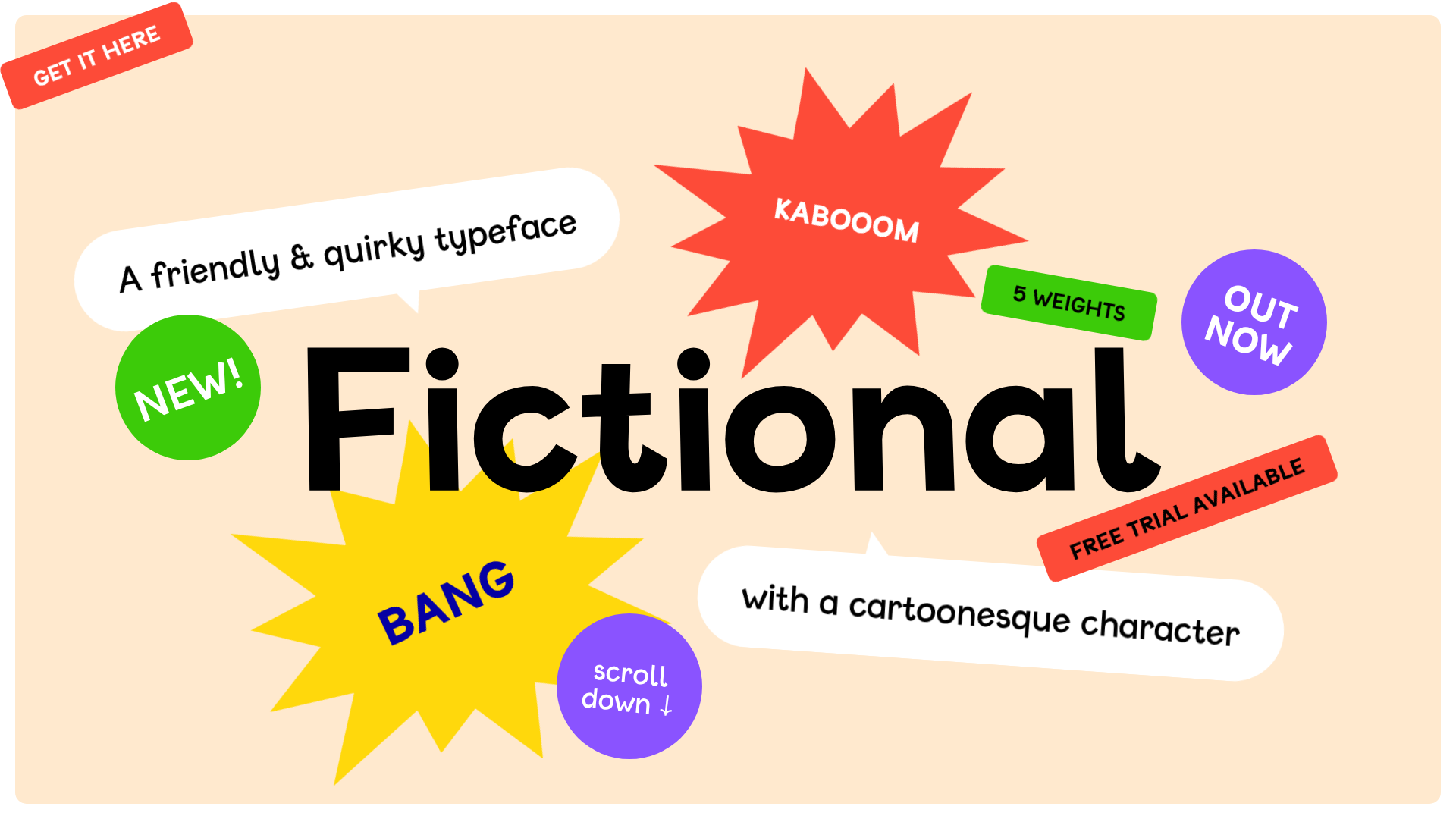 Fictional Typeface Interactive Showcase Page