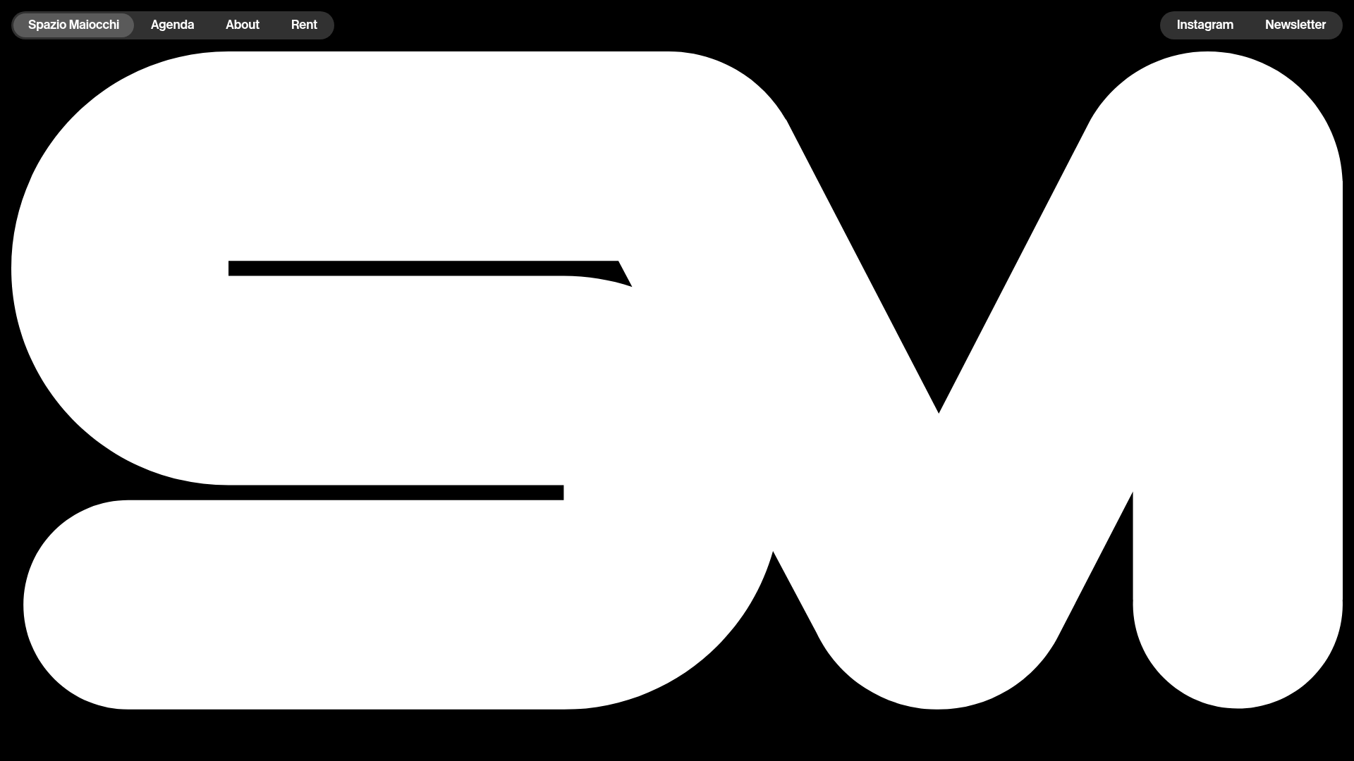 Spazio Maiocchi Bold Typography Landing