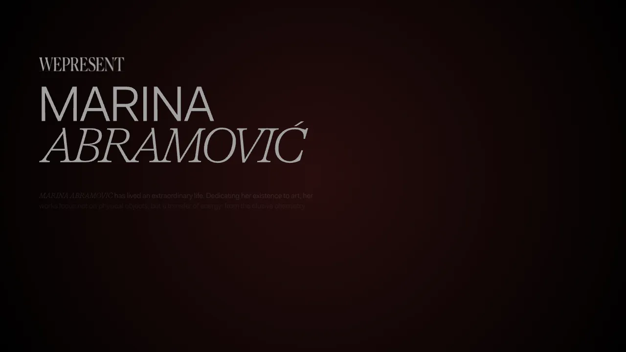 Marina Abramović Immersive Storytelling Gallery