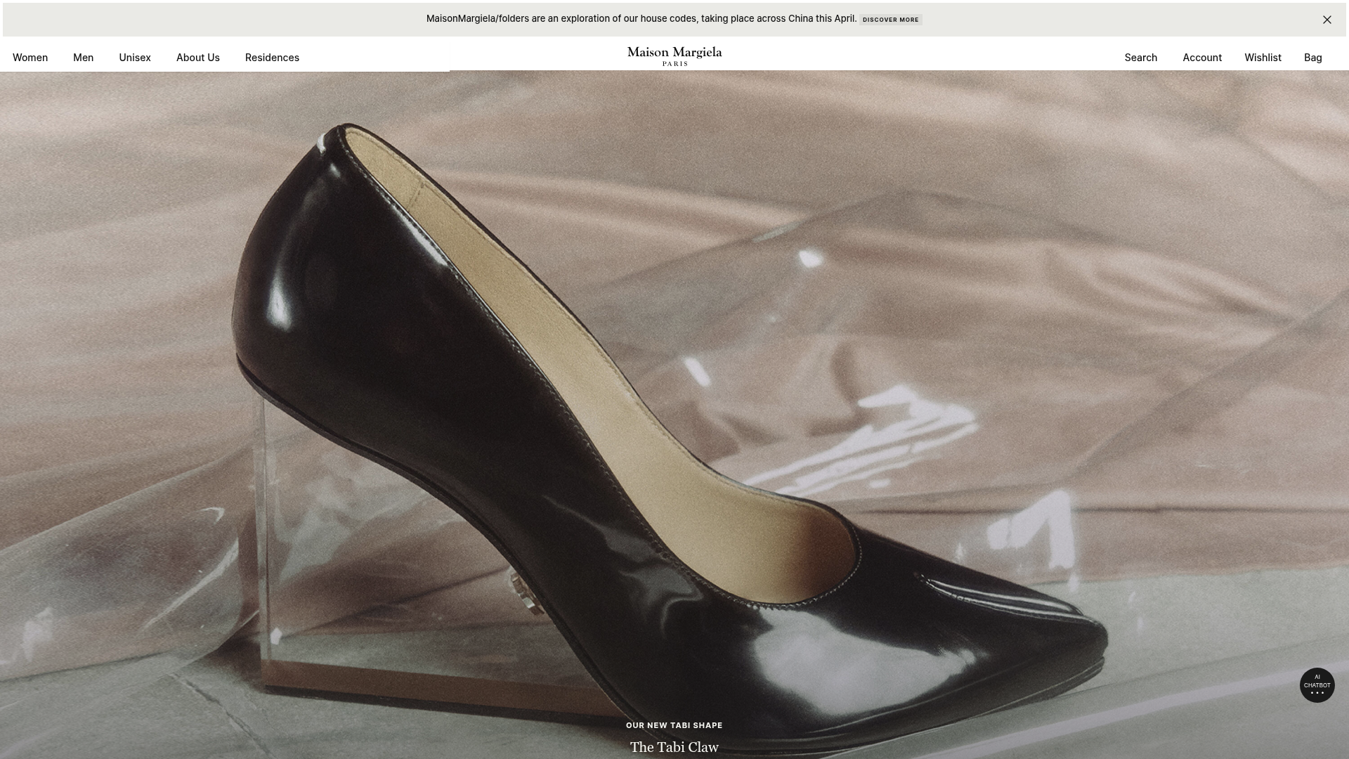 Maison Margiela Luxury E-commerce Landing