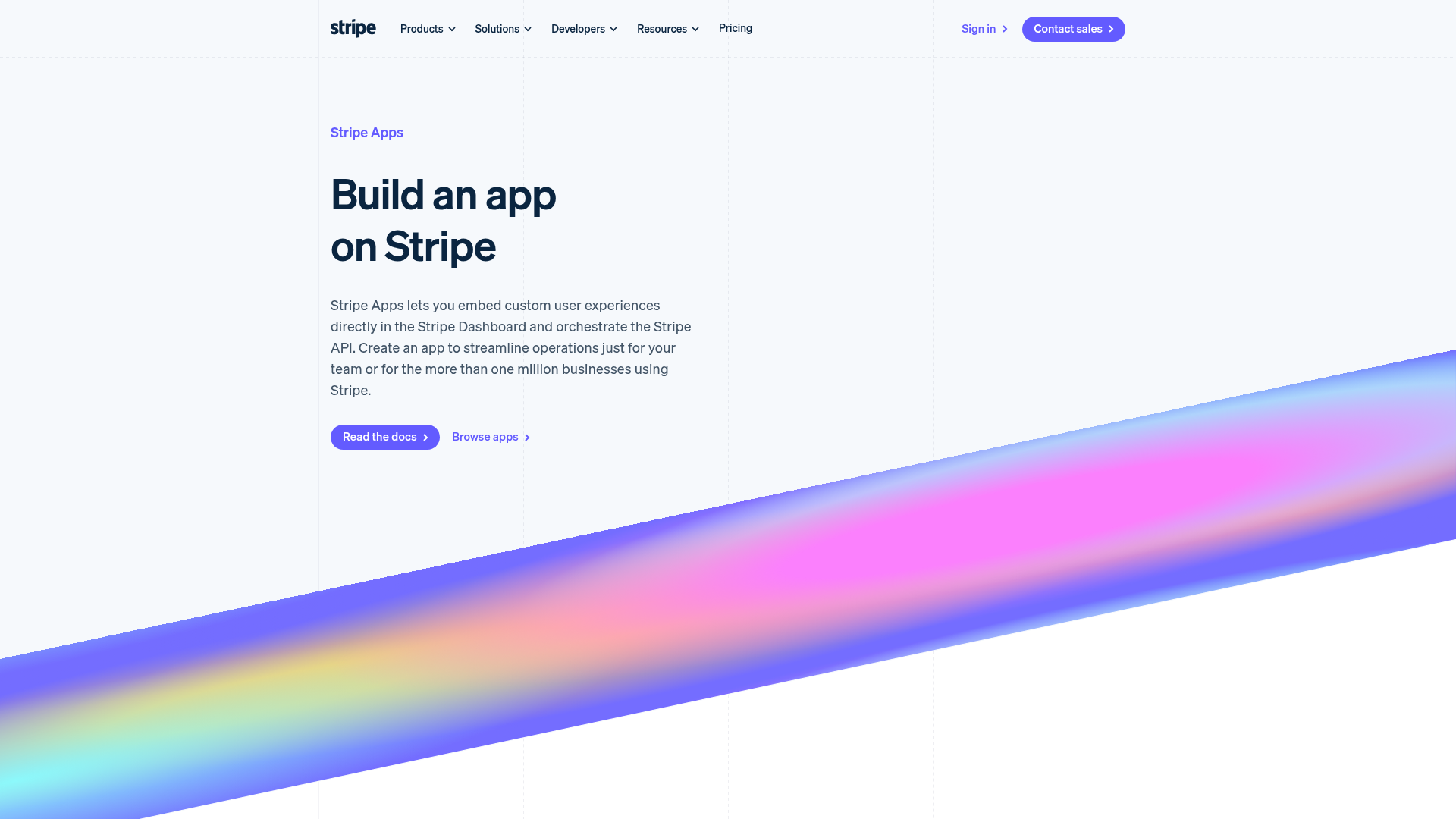 Stripe Apps Developer Portal Landing