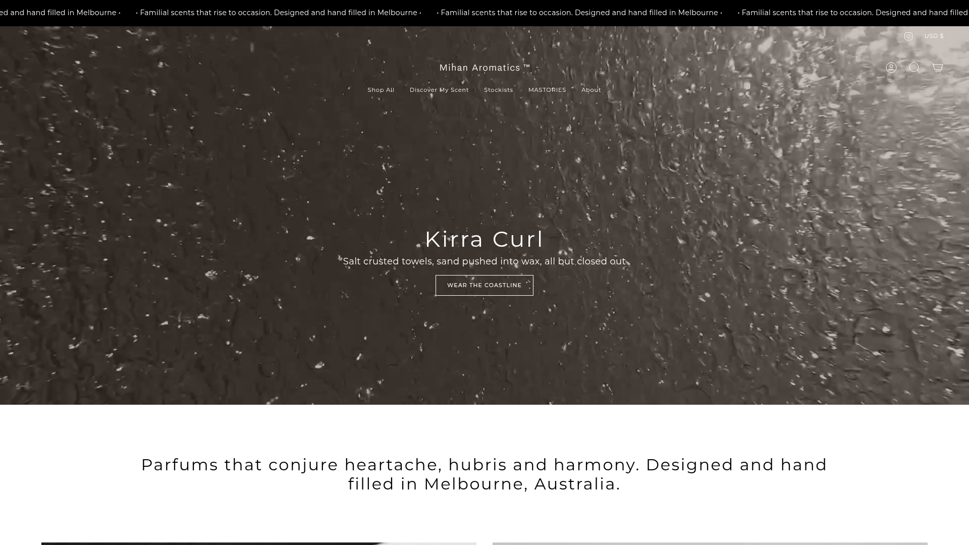 Mihan Aromatics Minimalist Fragrance E-commerce