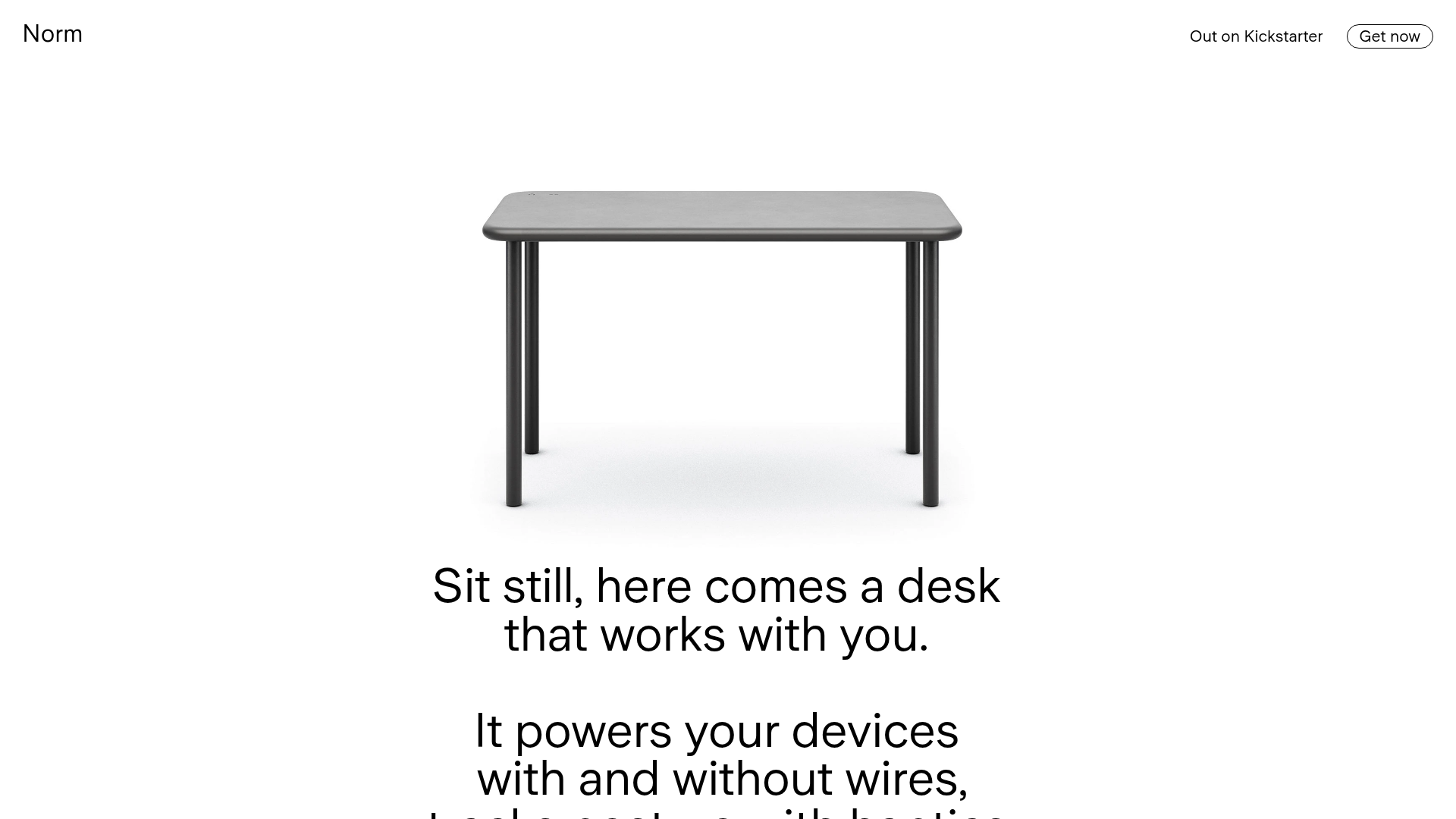 Norm Minimalist Product Landing Page