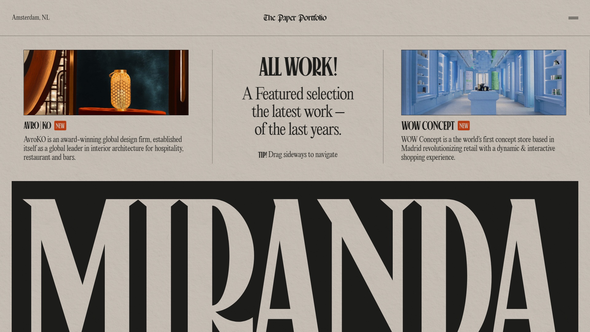 Niccolò Miranda Portfolio Grid Layout