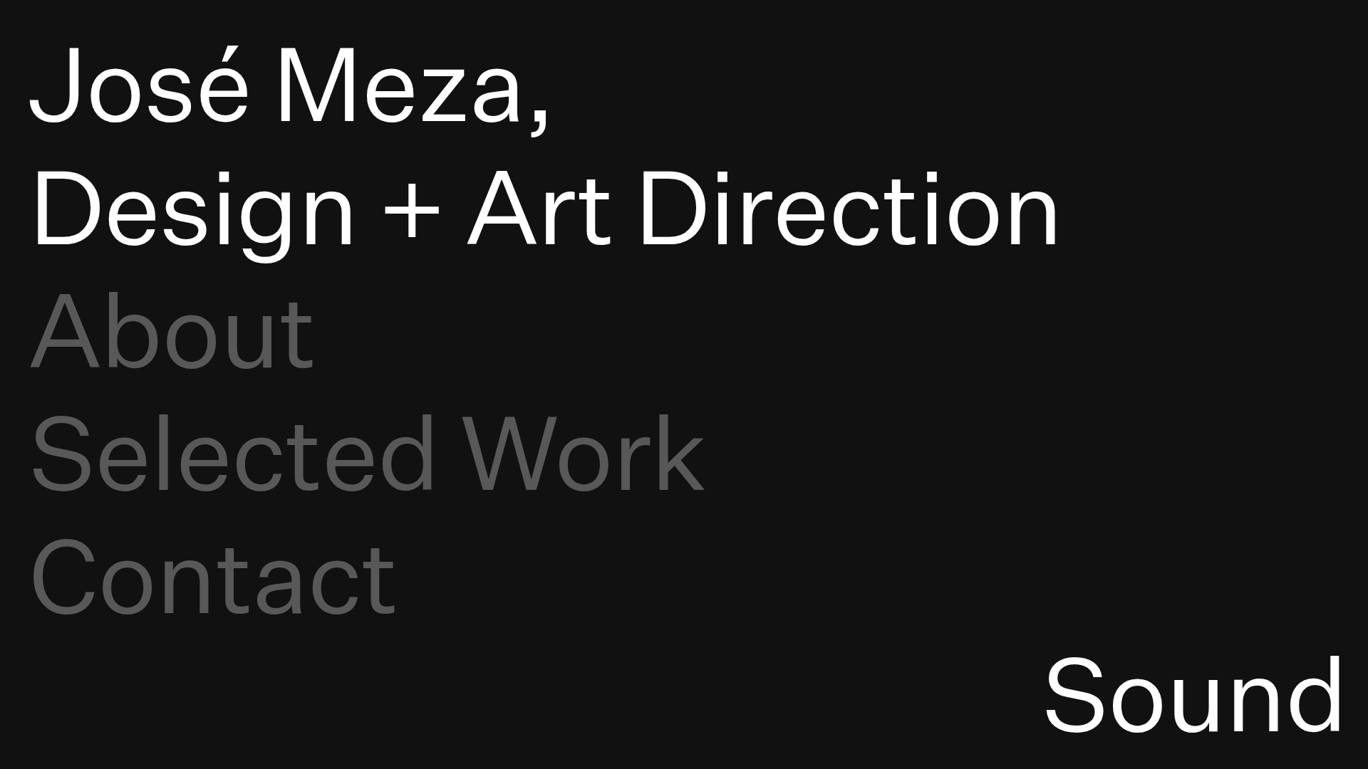 José Meza Minimalist Portfolio