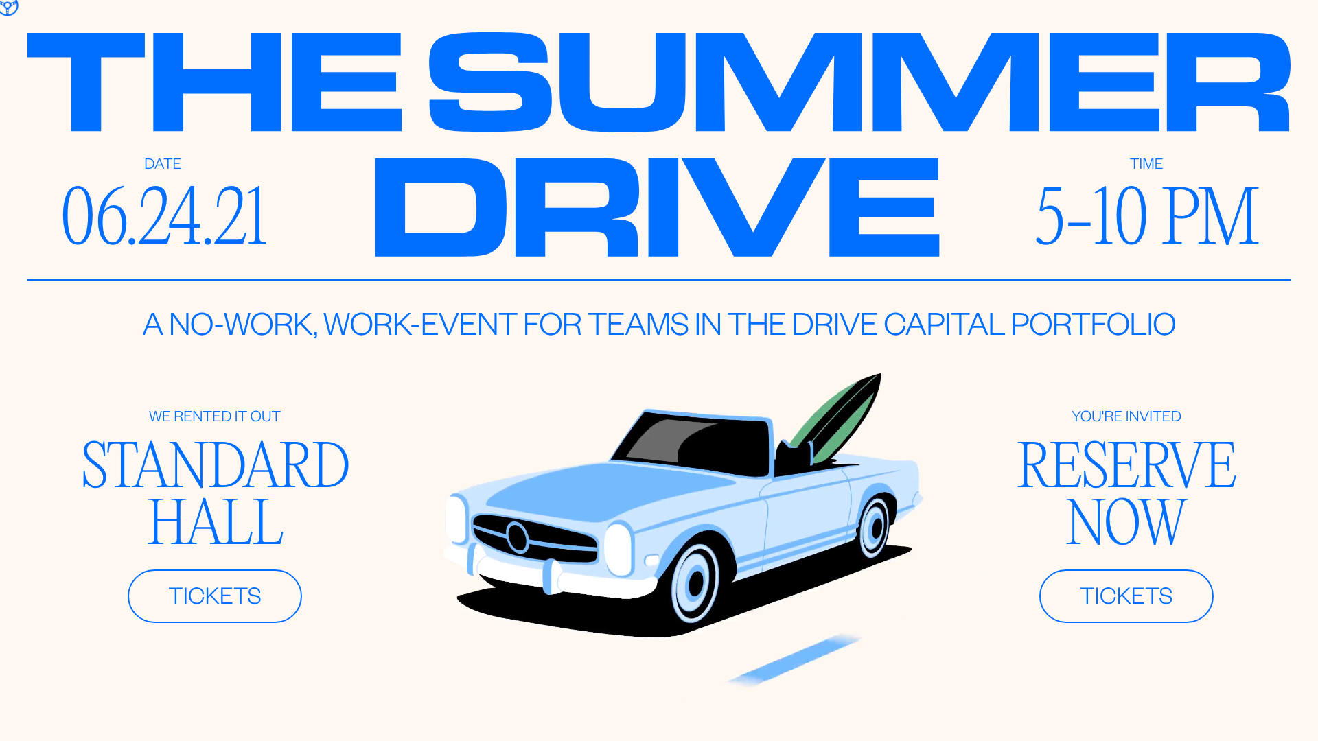 Summer Drive Event Landing Page