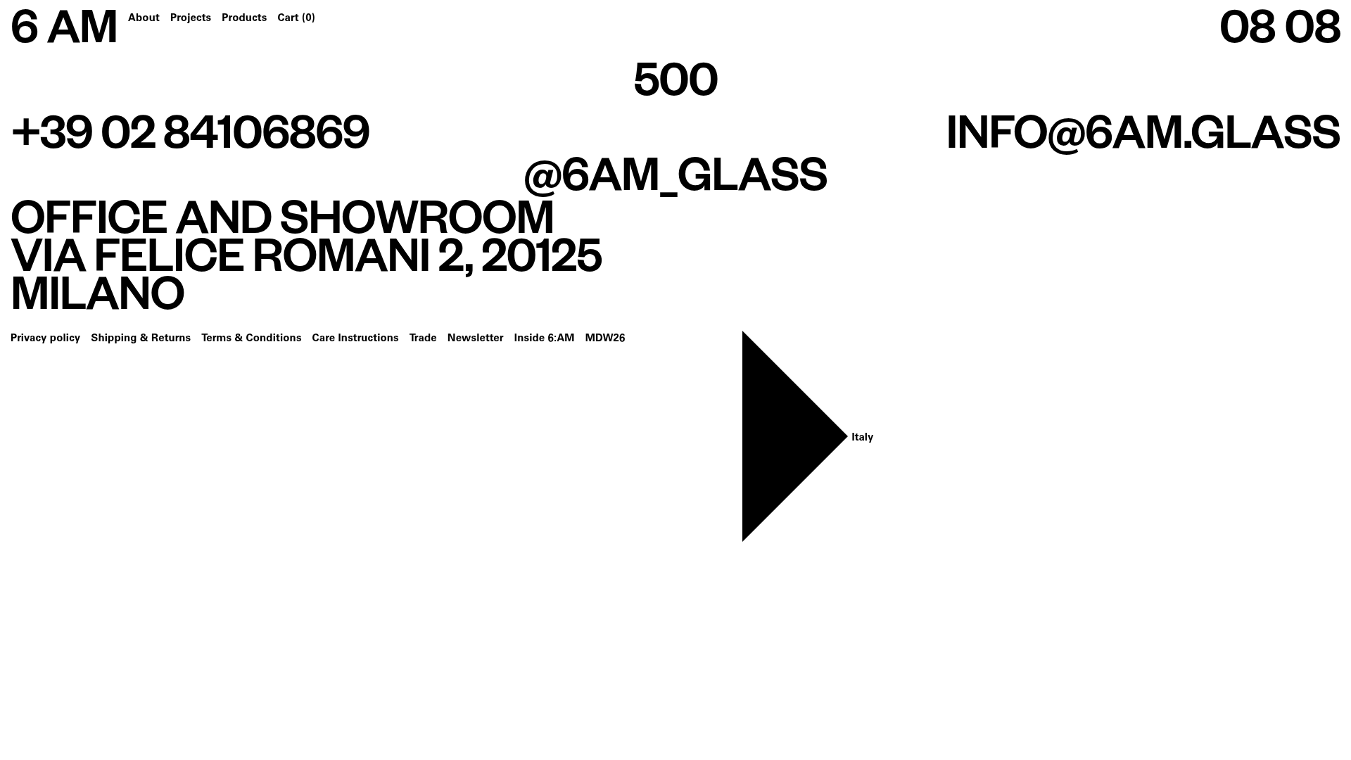 6:AM Glass Minimalist Server Error Page